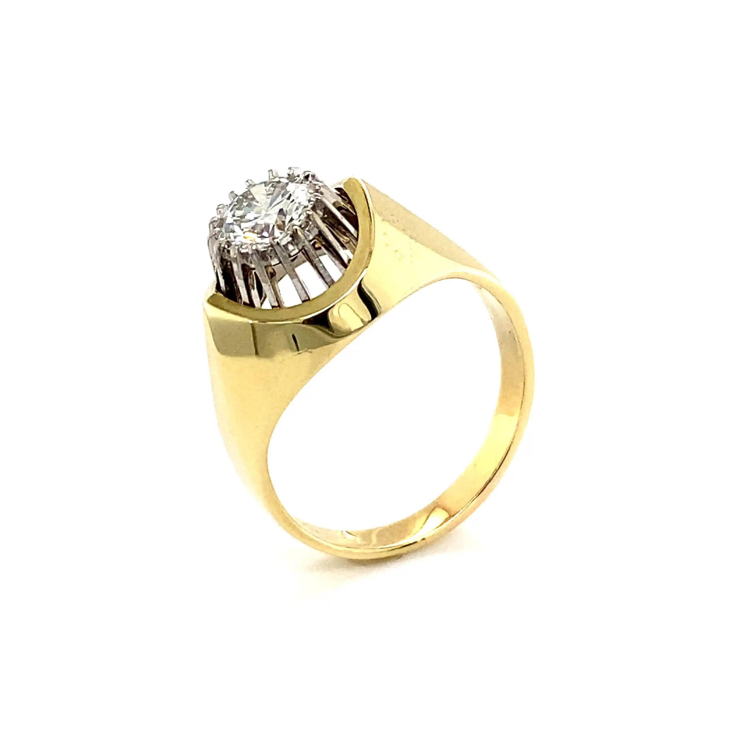 Ring Bicolor mit Brillant Ring Bicolor mit Brillant