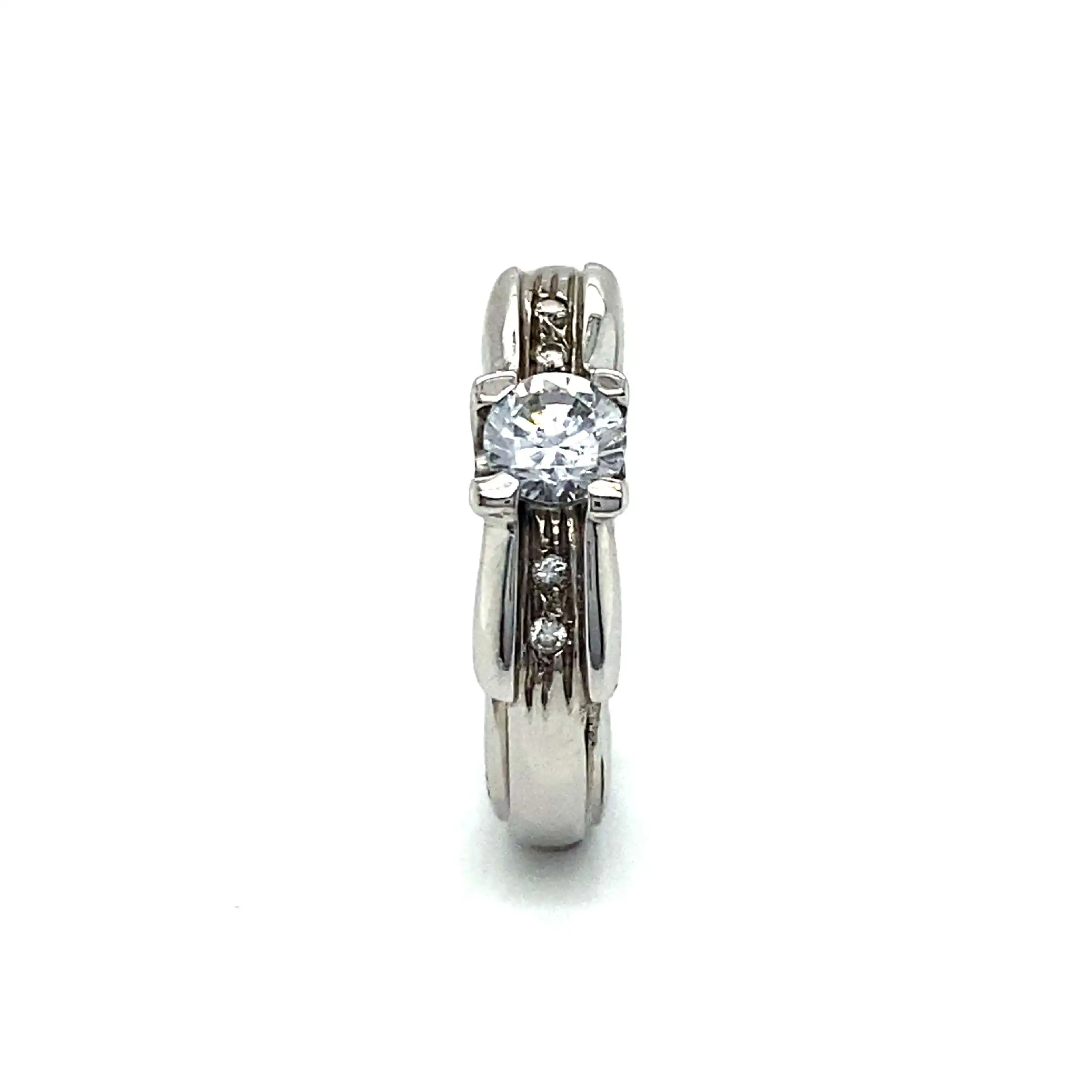 Ring Weißgold mit Zirkonia Ring Weißgold mit Zirkonia