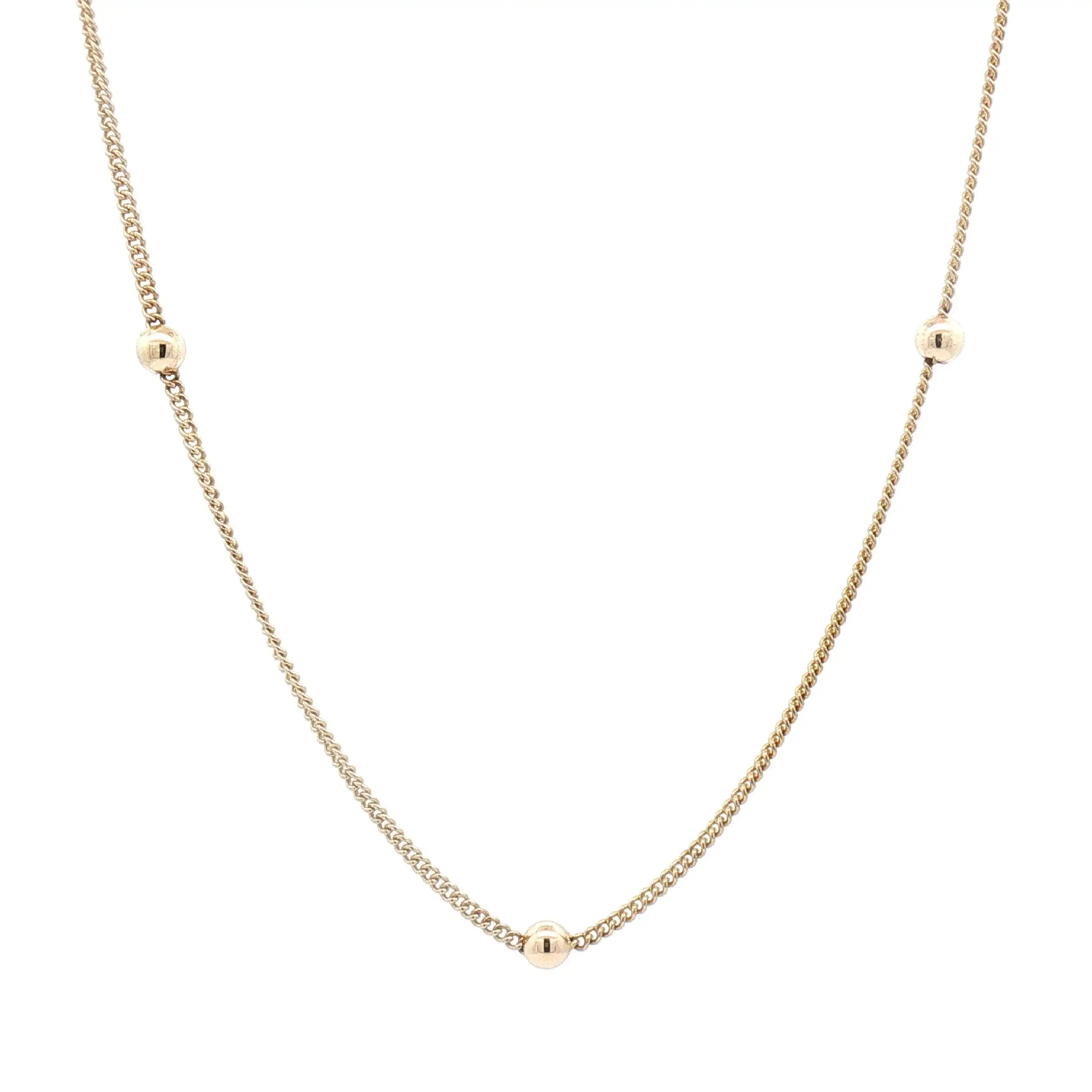 Panzerkette Gelbgold mit Kugeln Panzerkette Gelbgold mit Kugeln