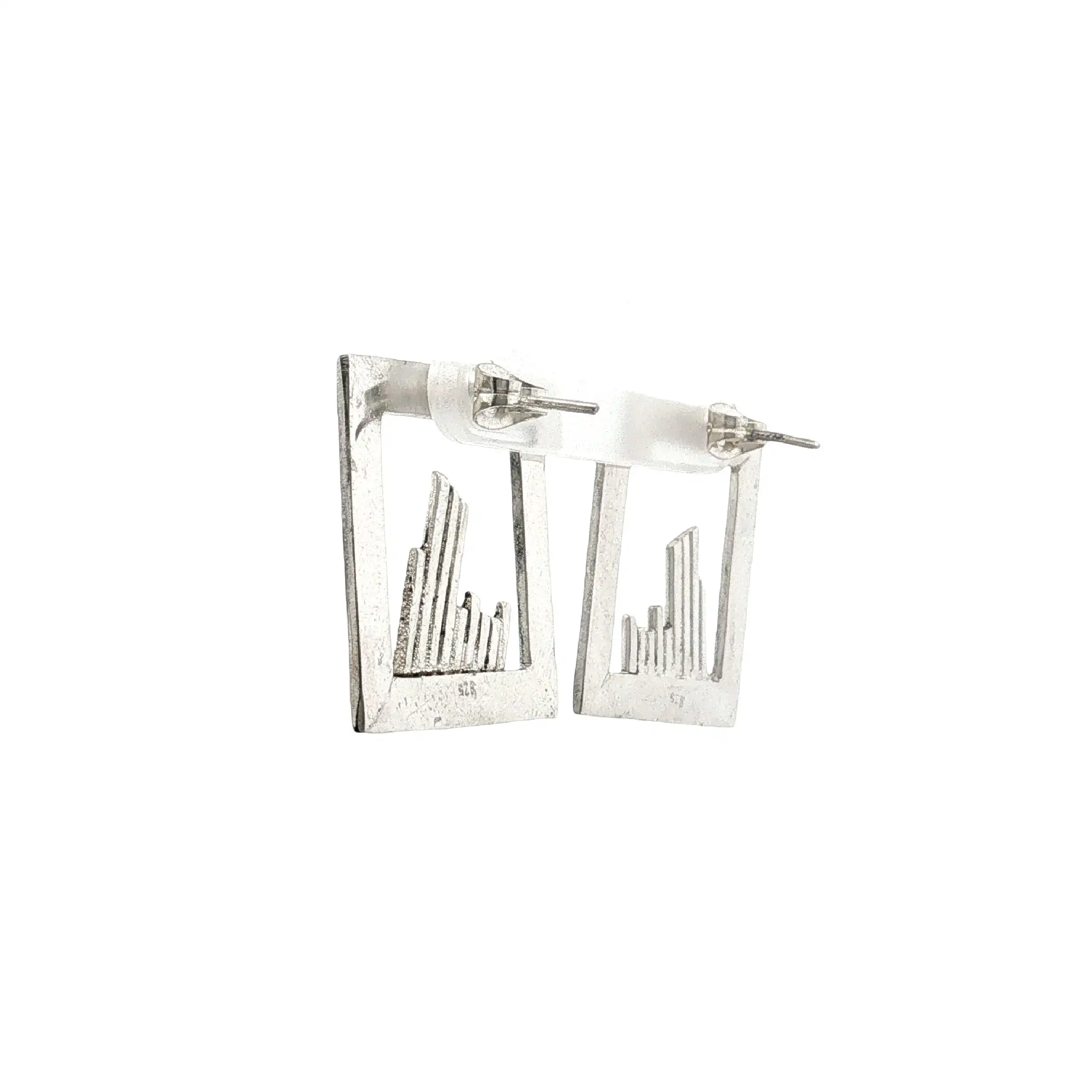 Paar Ohrstecker Silber Skyline
