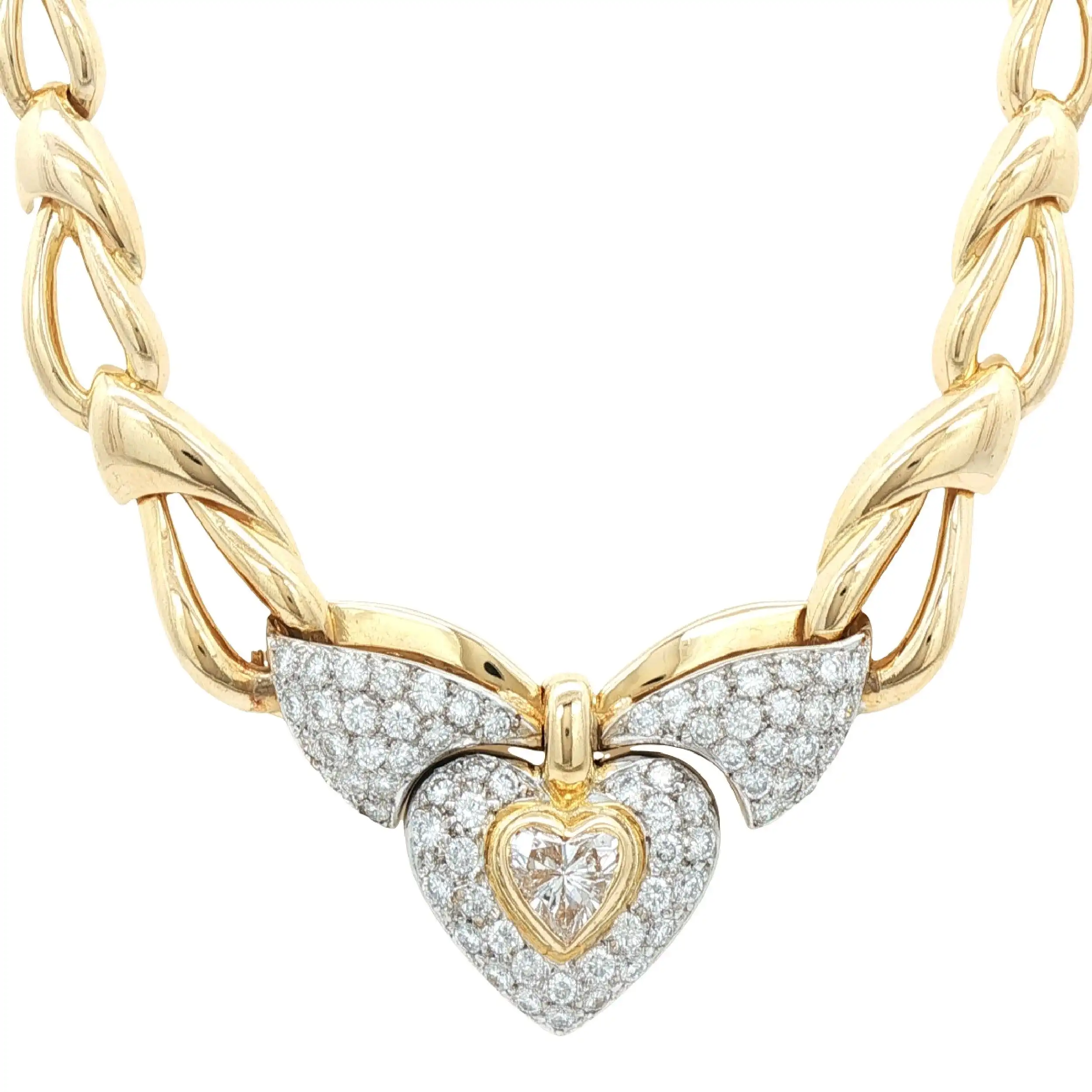 Collier Bicolor mit Brillanten
