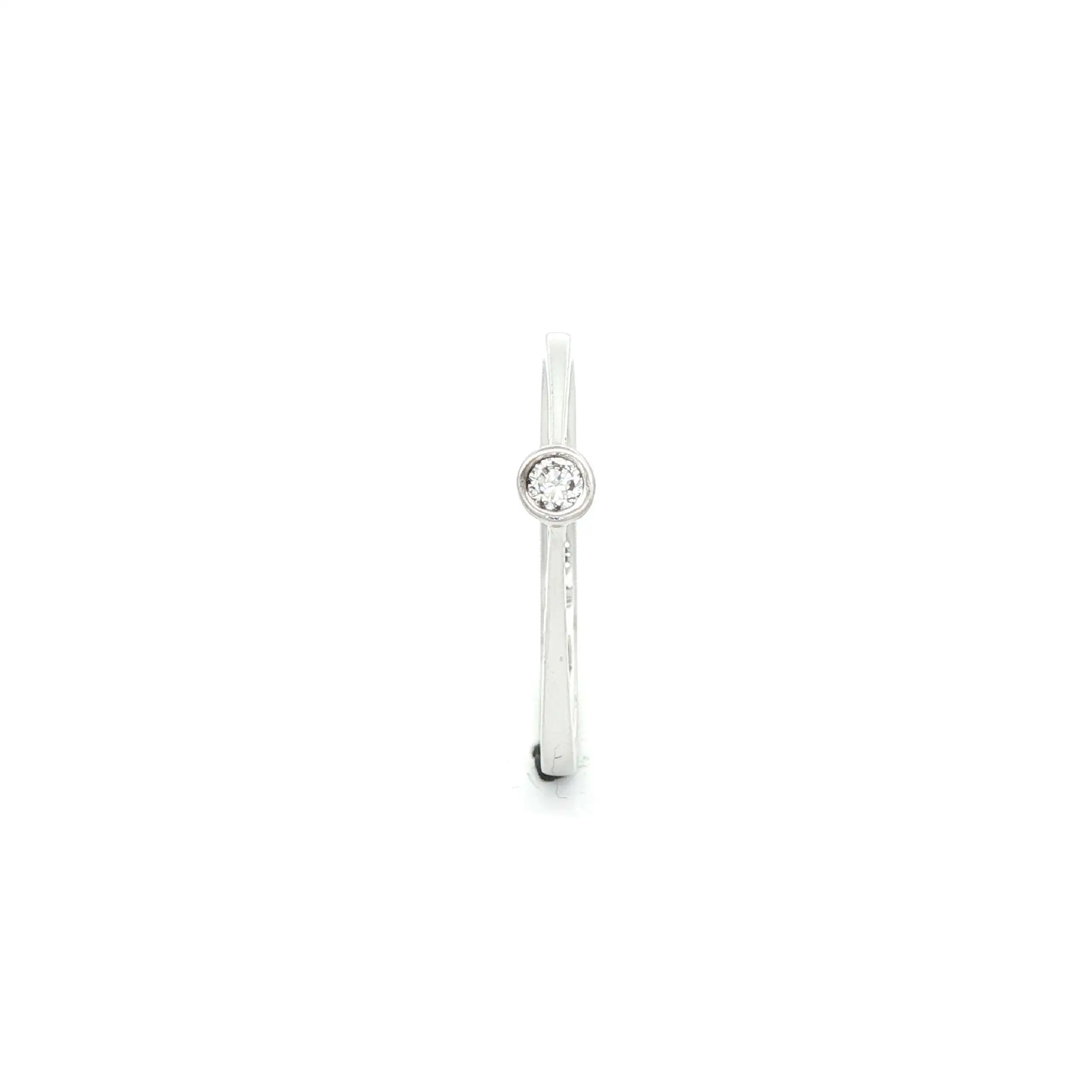 Solitärring Weißgold mit Brillant 0,05ct