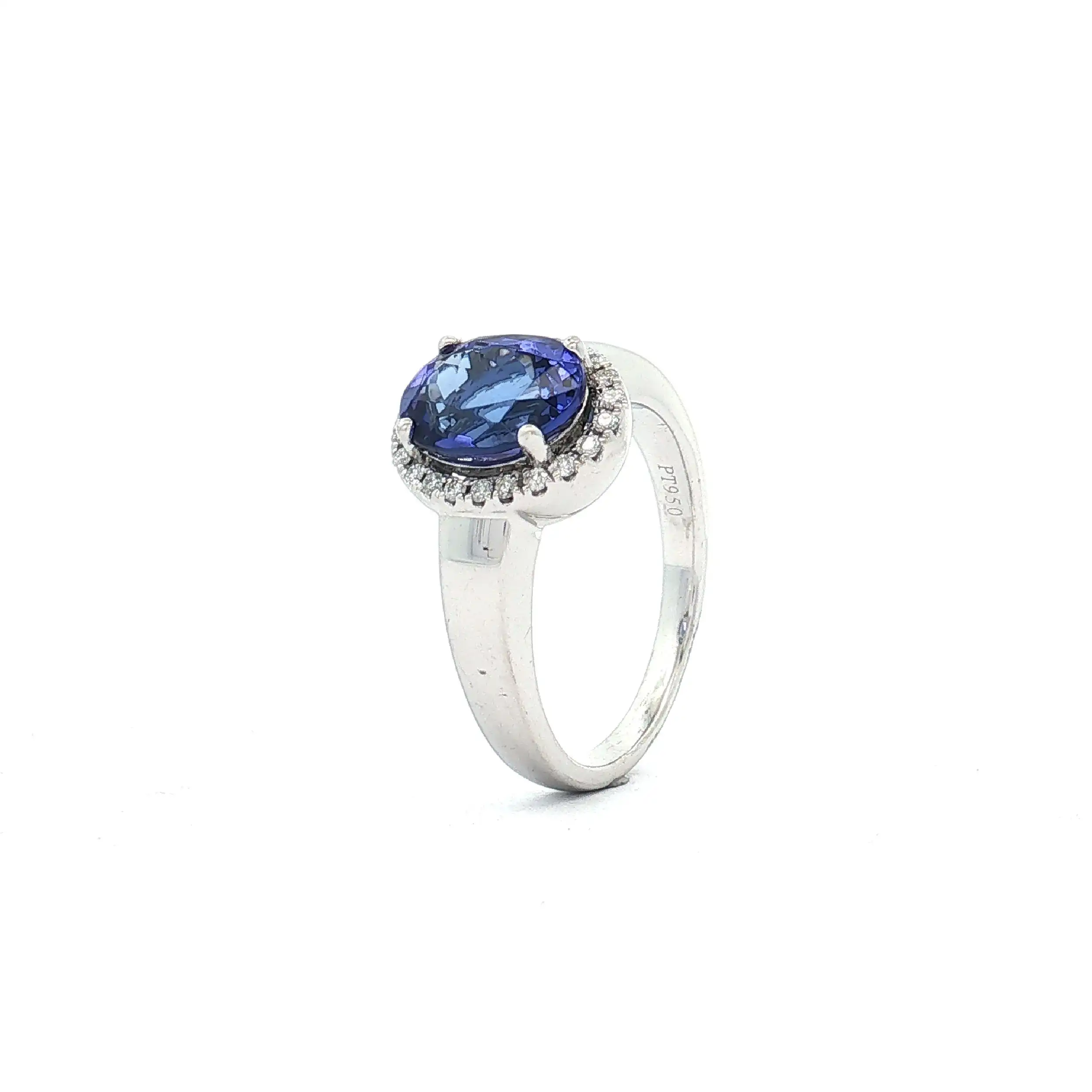 Ring Platin mit Tansanit und Brillanten Ring Platin mit Tansanit und Brillanten