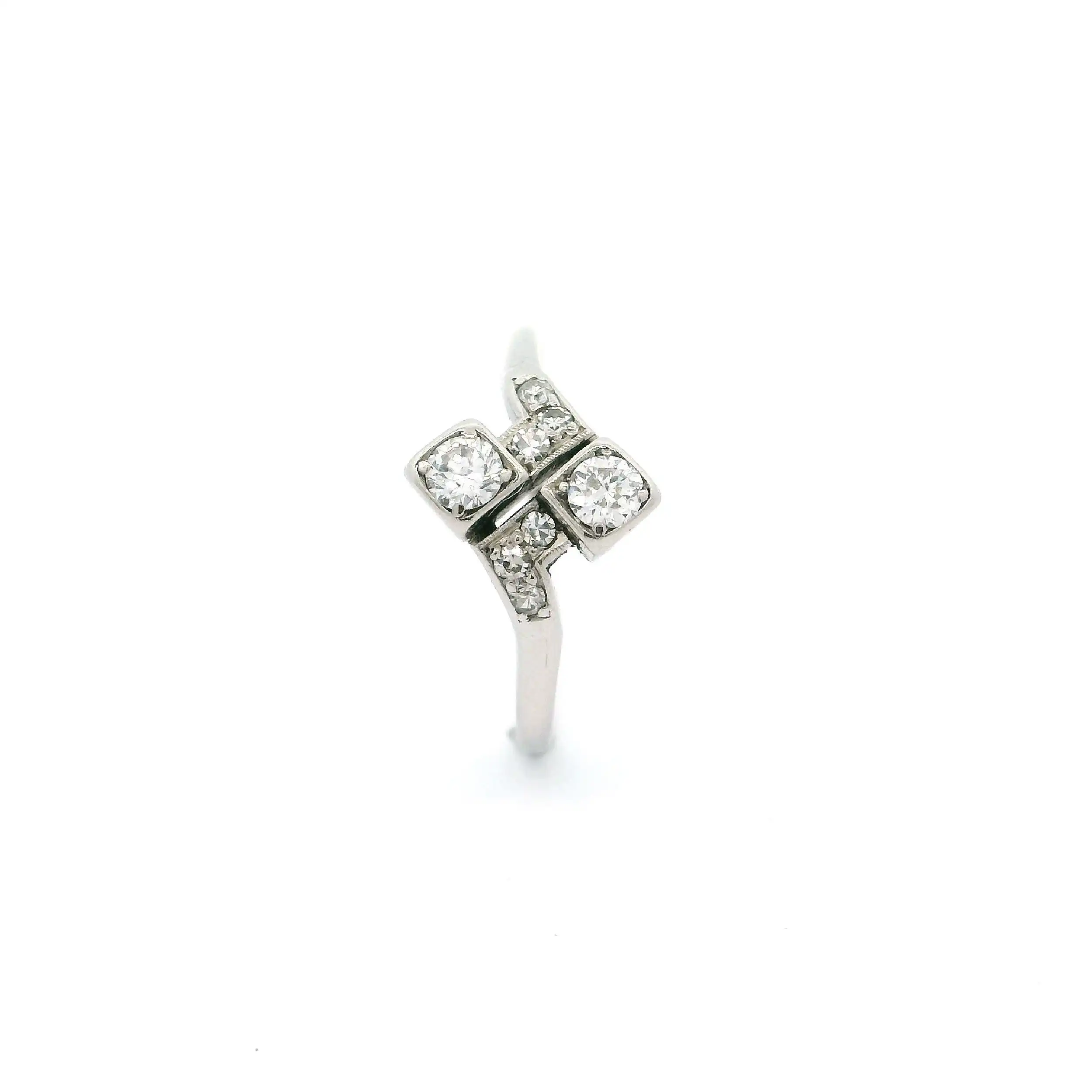 Ring Weißgold mit Brillanten & Diamanten Ring Weißgold mit Brillanten & Diamanten