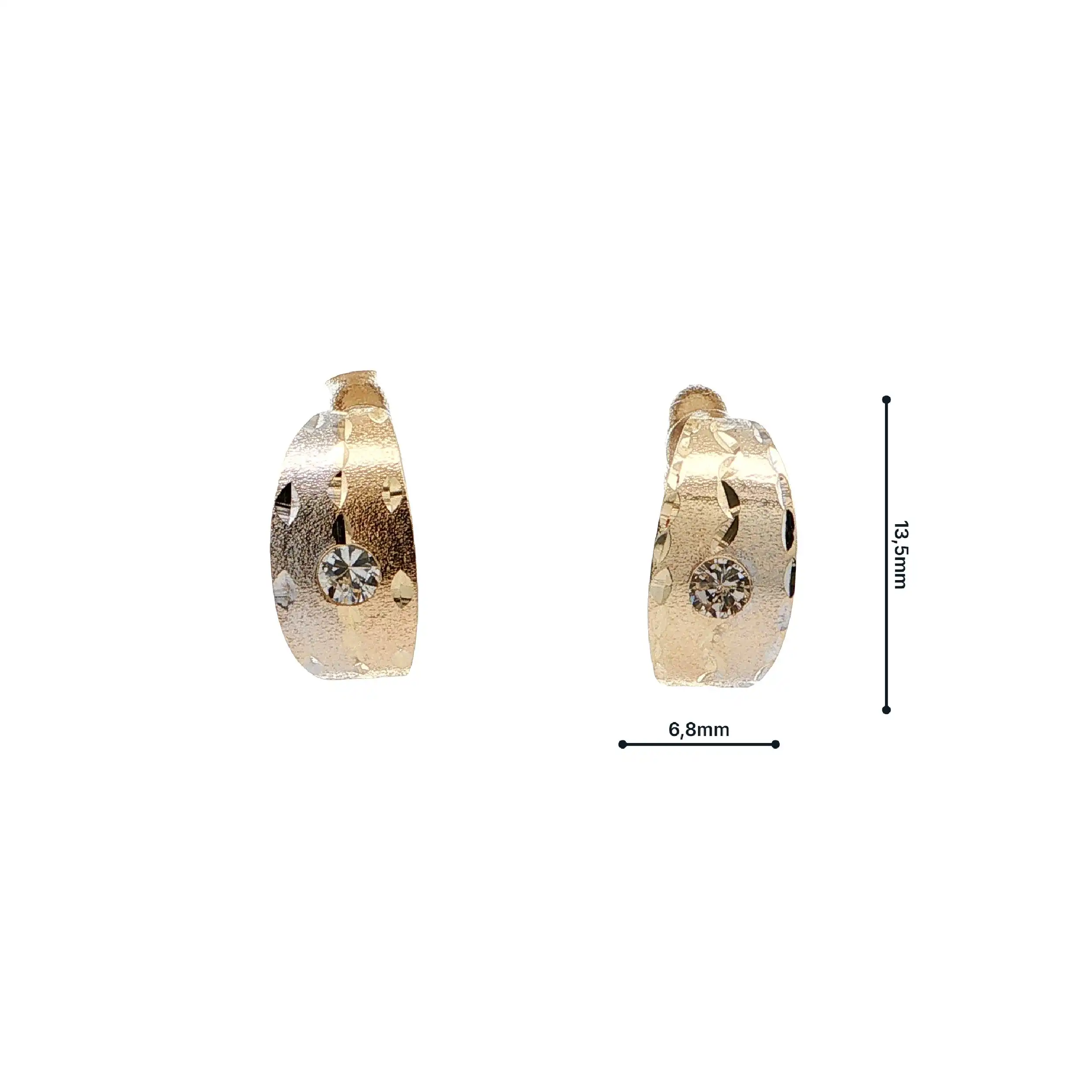 Ohrringe Bicolor mit Zirkonia Ohrringe Bicolor mit Zirkonia