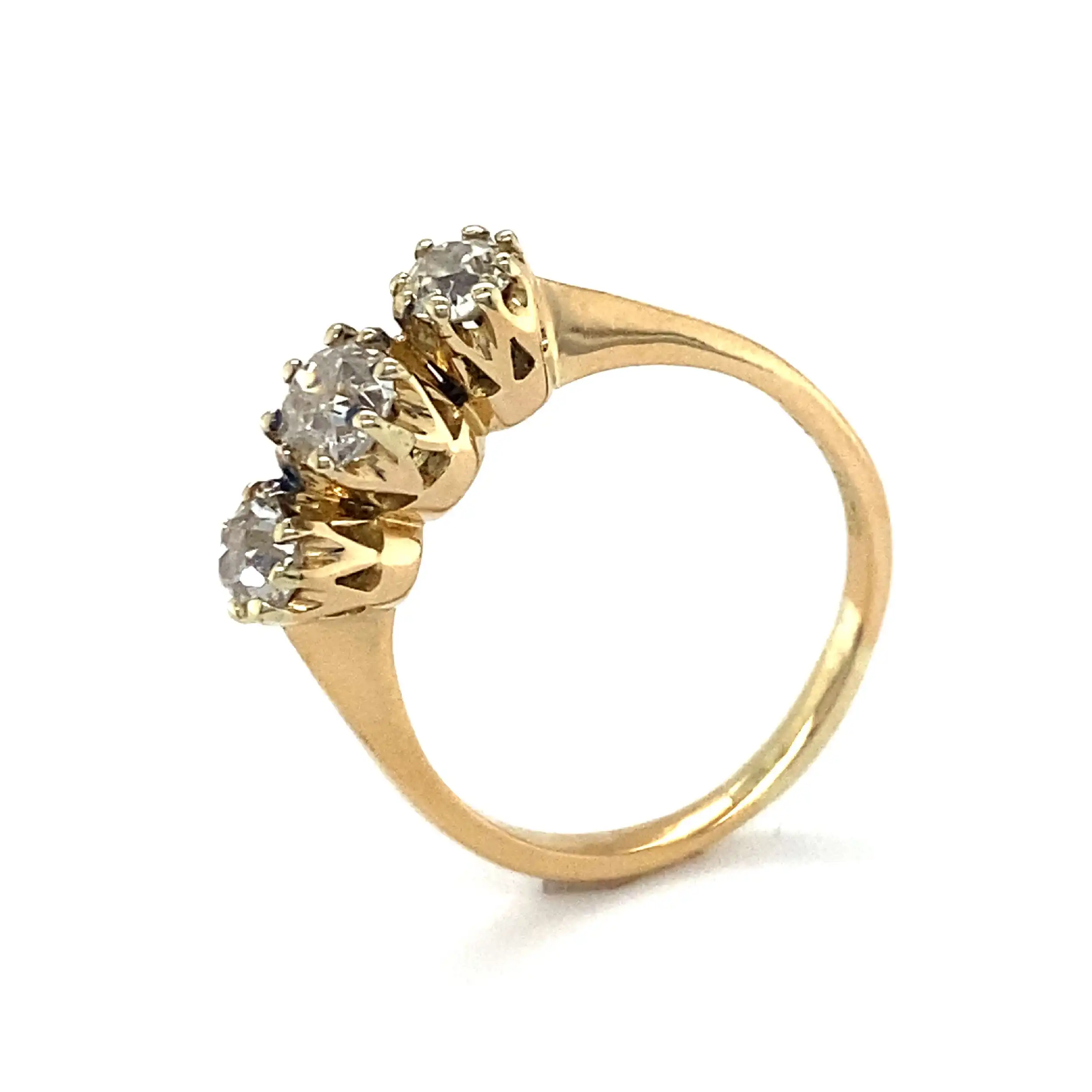 Ring Gelbgold mit Altschliff Diamanten Ring Gelbgold mit Altschliff Diamanten