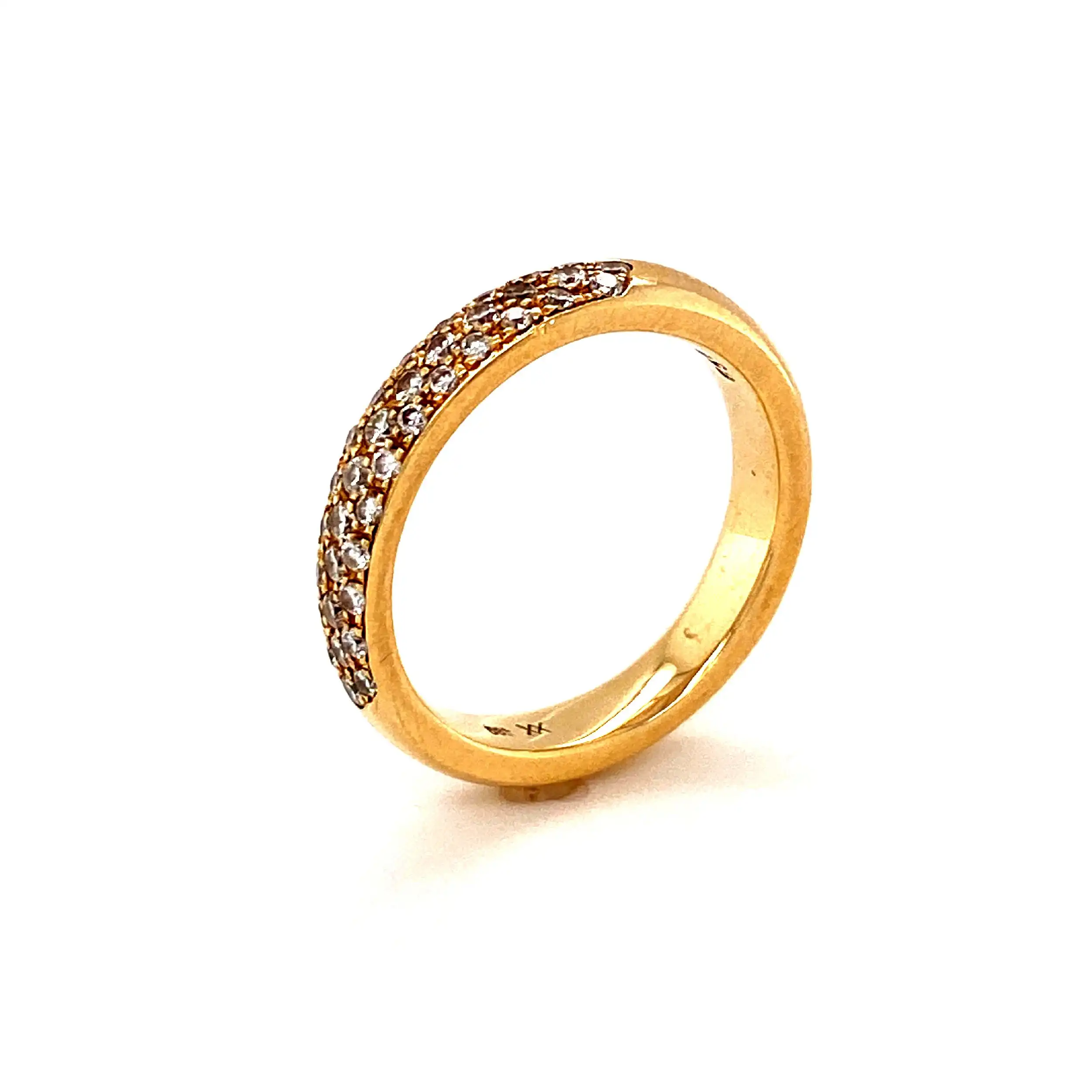 Ring Gelbgold mit Brillanten, graviert mit 0,50ct. Ring Gelbgold mit Brillanten, graviert mit 0,50ct.