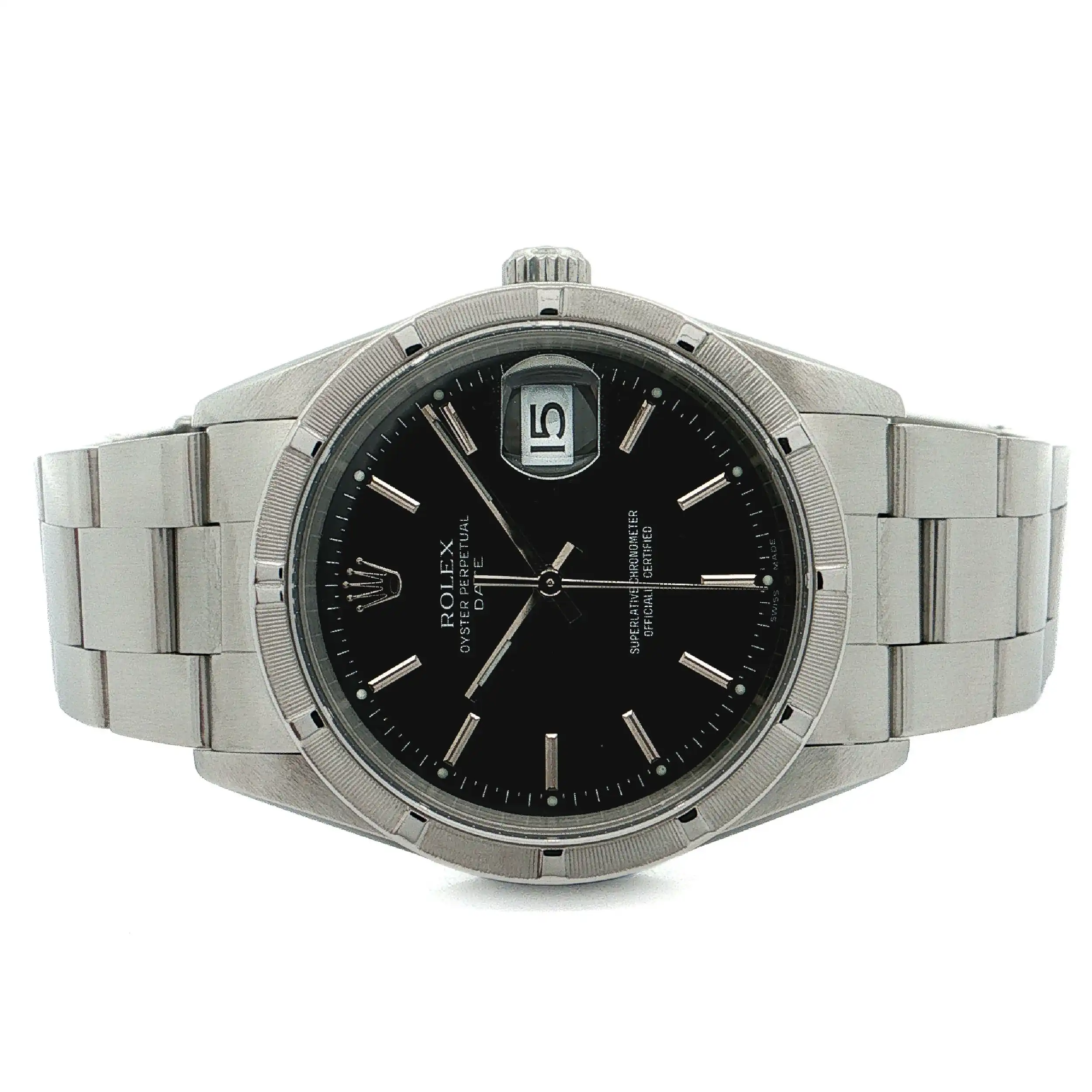 Herrenuhr Rolex Oyster Perpetual Date Ref.15210 mit Papiere aus 2006