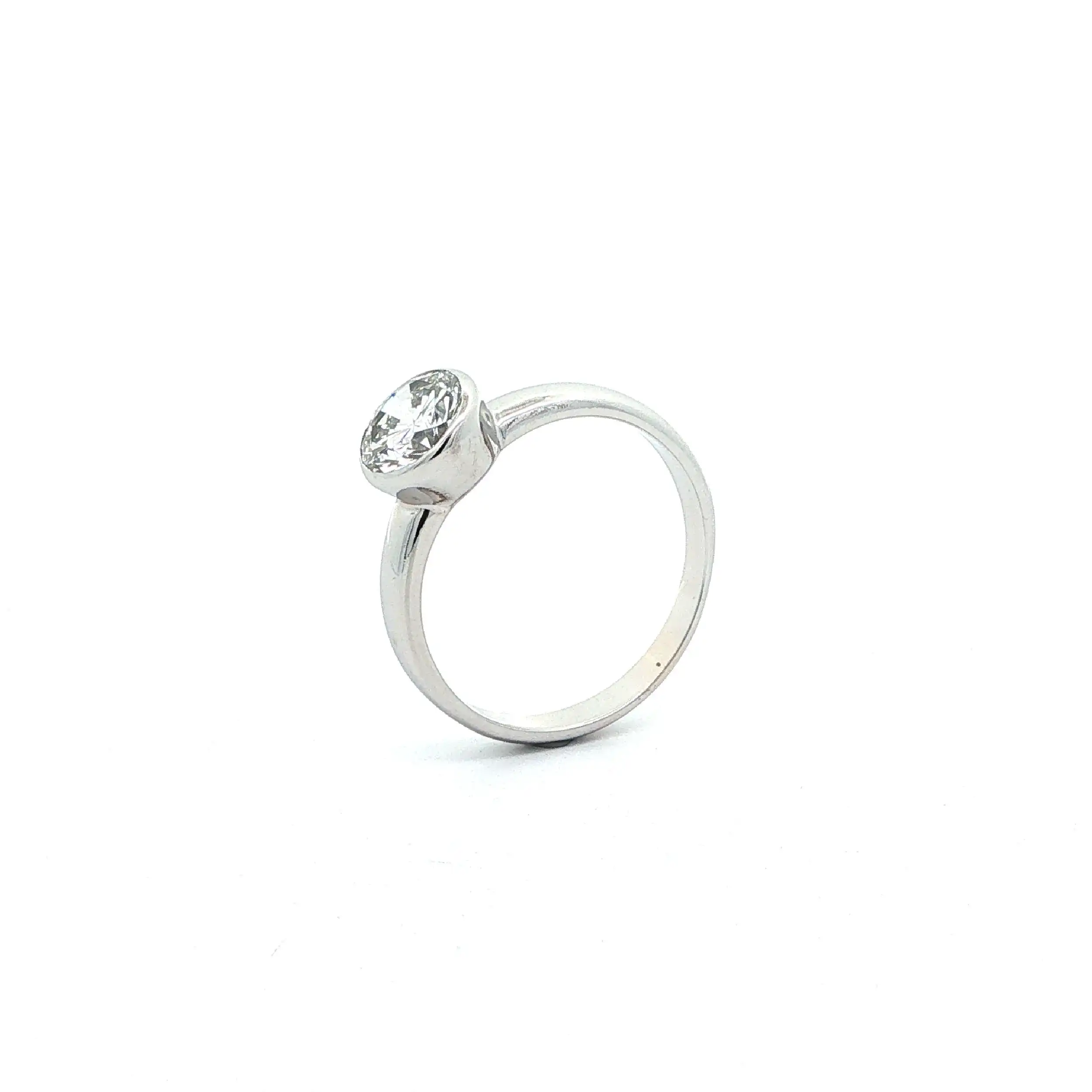 Ring Weißgold mit Brillant Ring Weißgold mit Brillant
