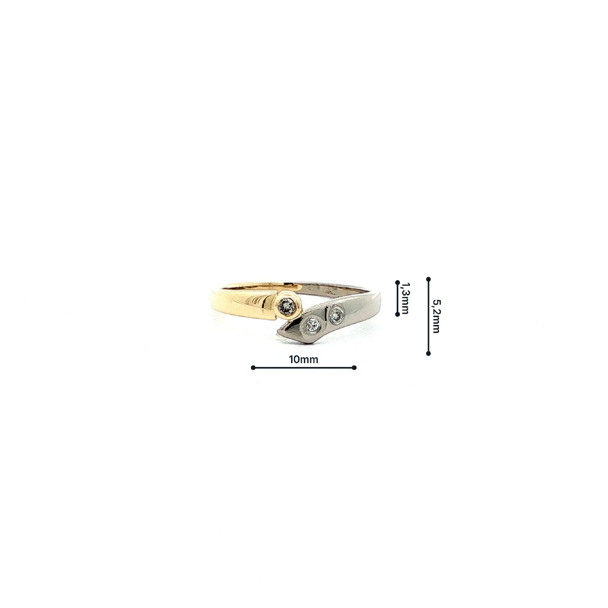 Ring Bicolor mit Brillanten