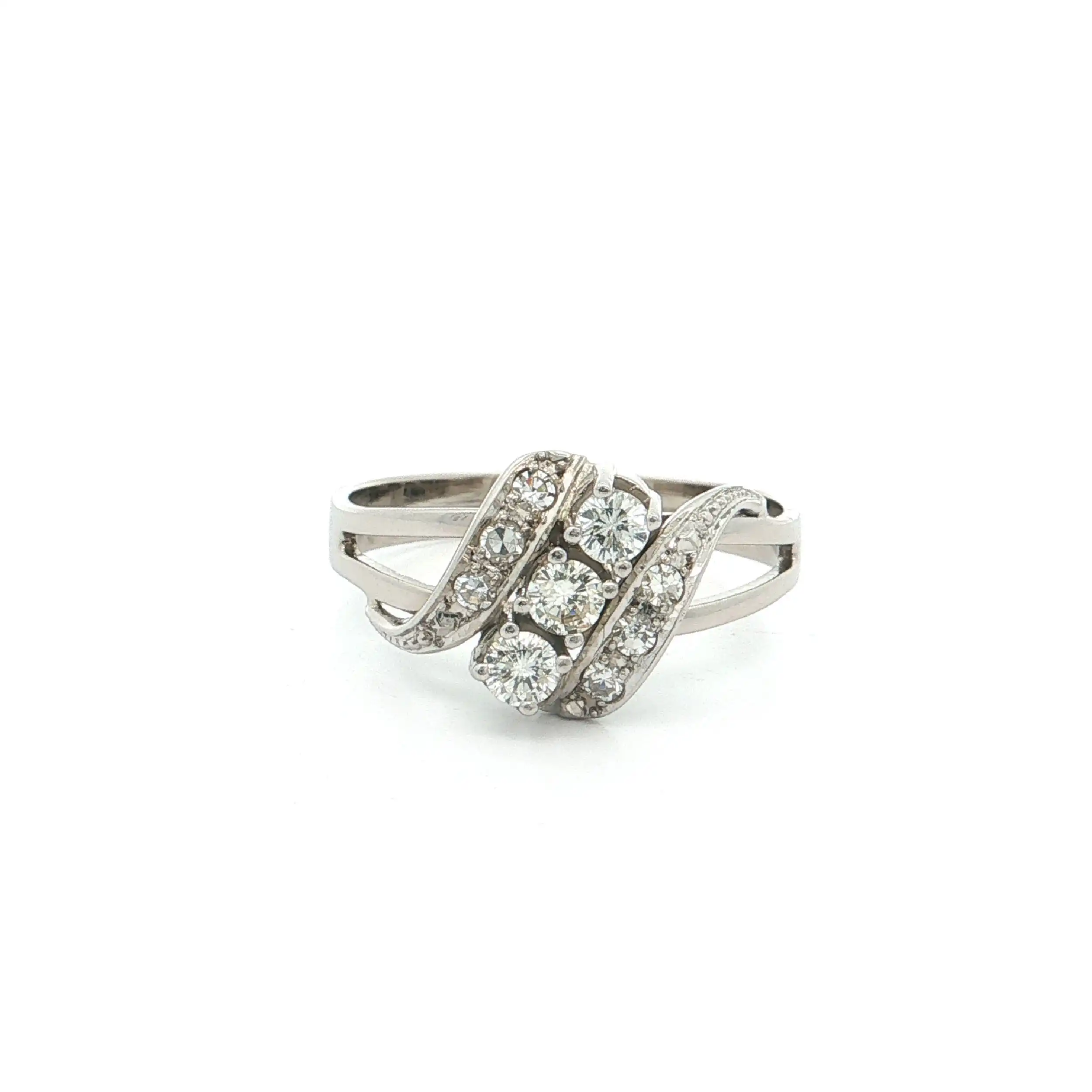 Ring Weißgold mit Brillanten und Diamanten