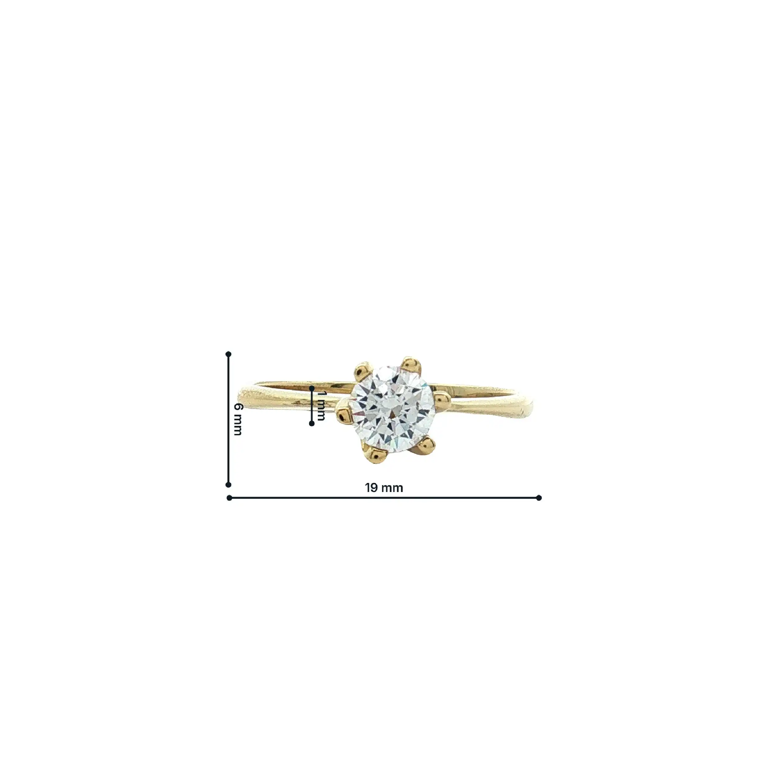 Ring Gelbgold mit Zirkonia Ring Gelbgold mit Zirkonia