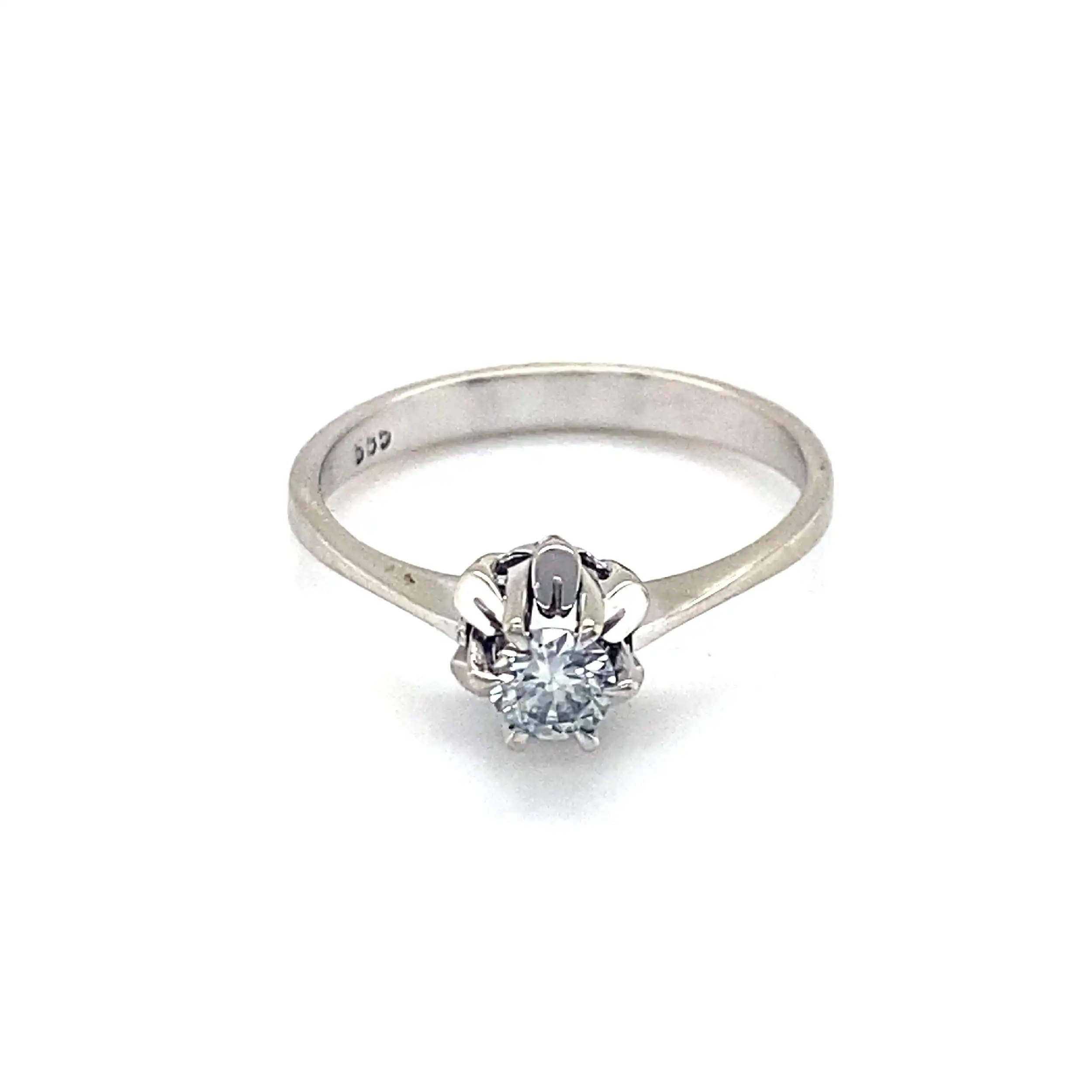 Ring Weißgold mit Brillant Ring Weißgold mit Brillant