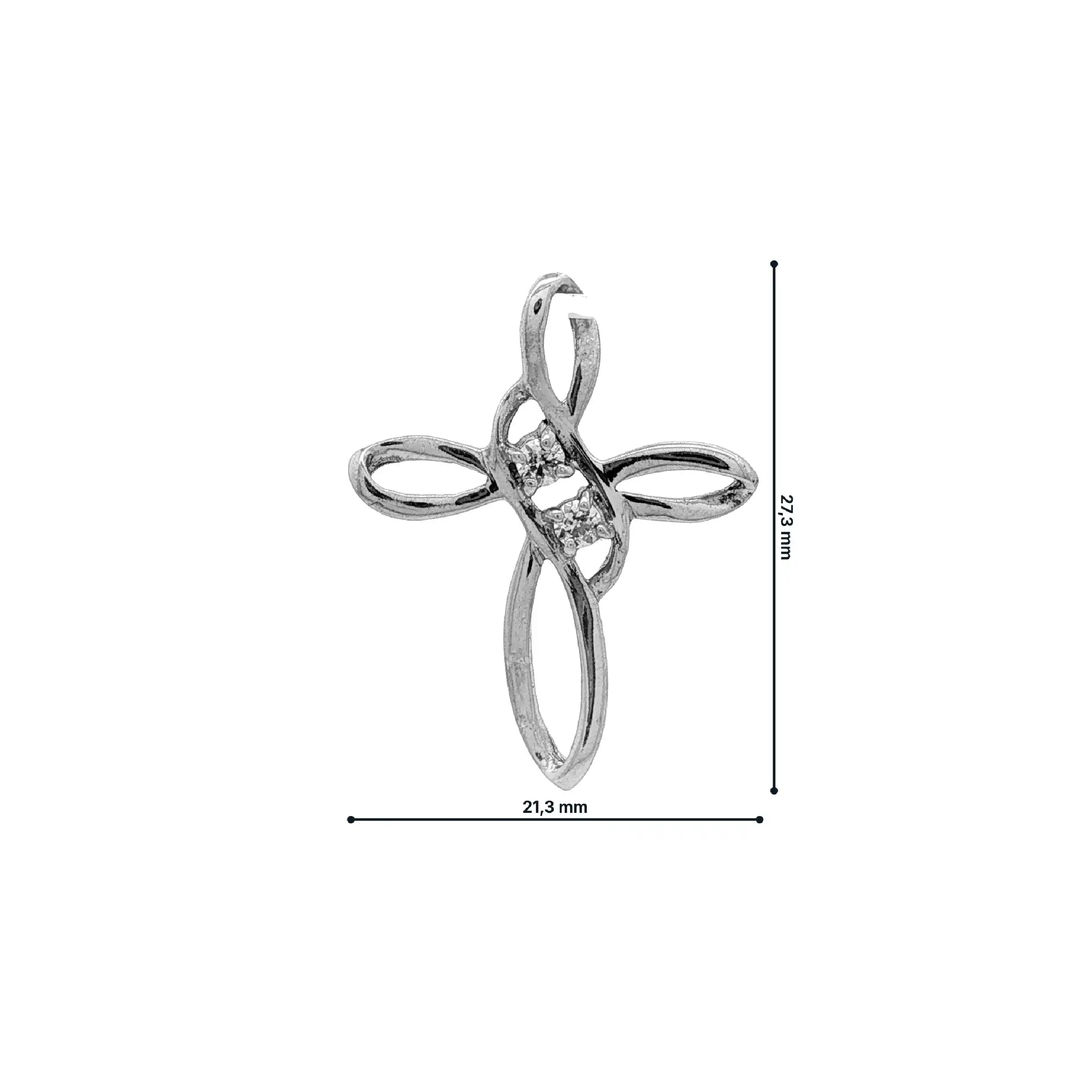 Kreuzanhänger Silber mit Zirkonia Kreuzanhänger Silber mit Zirkonia