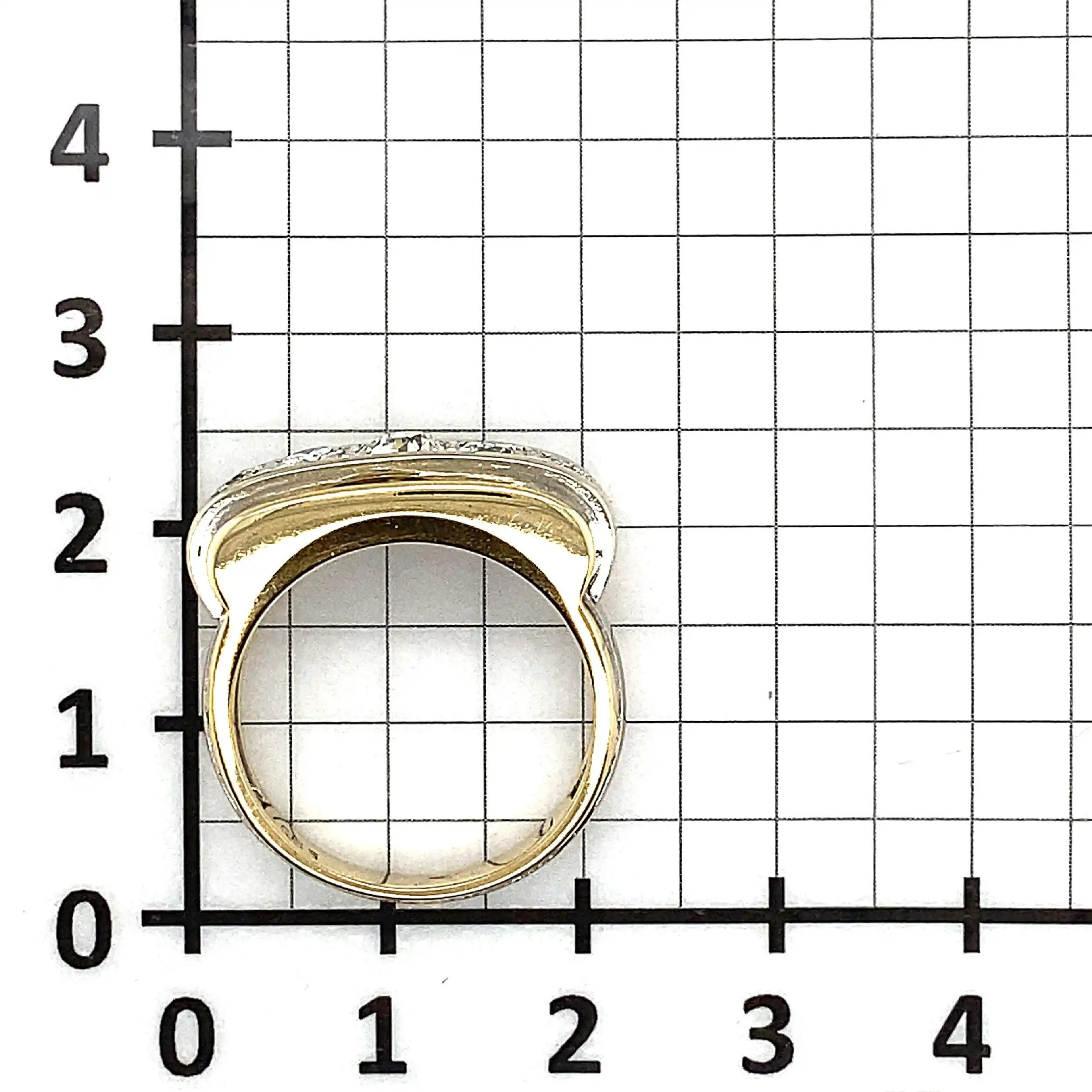 Ring Bicolor mit Diamant in Altschliff und Brillanten Ring Bicolor mit Diamant in Altschliff und Brillanten