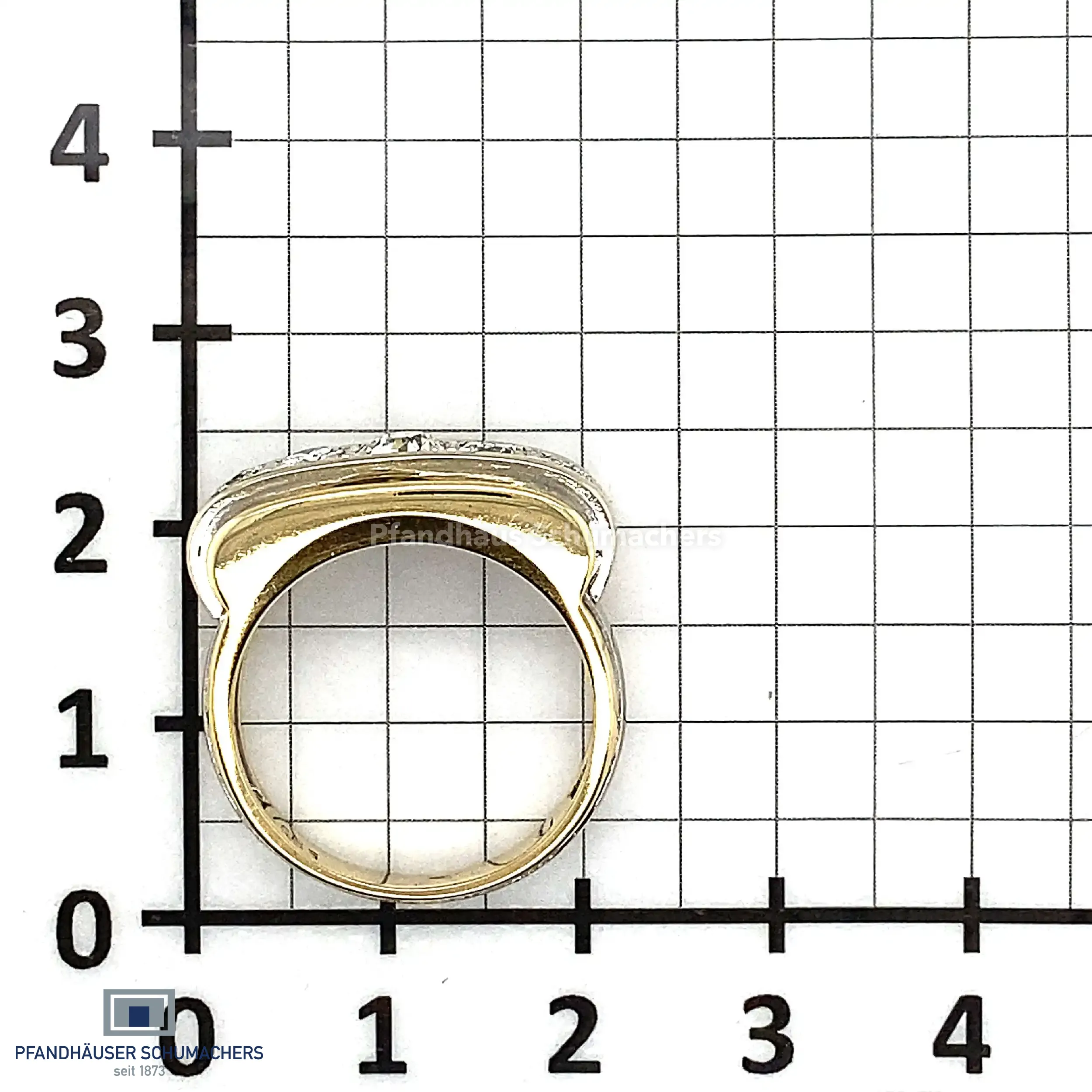 Ring Bicolor mit Diamant in Altschliff und Brillanten 