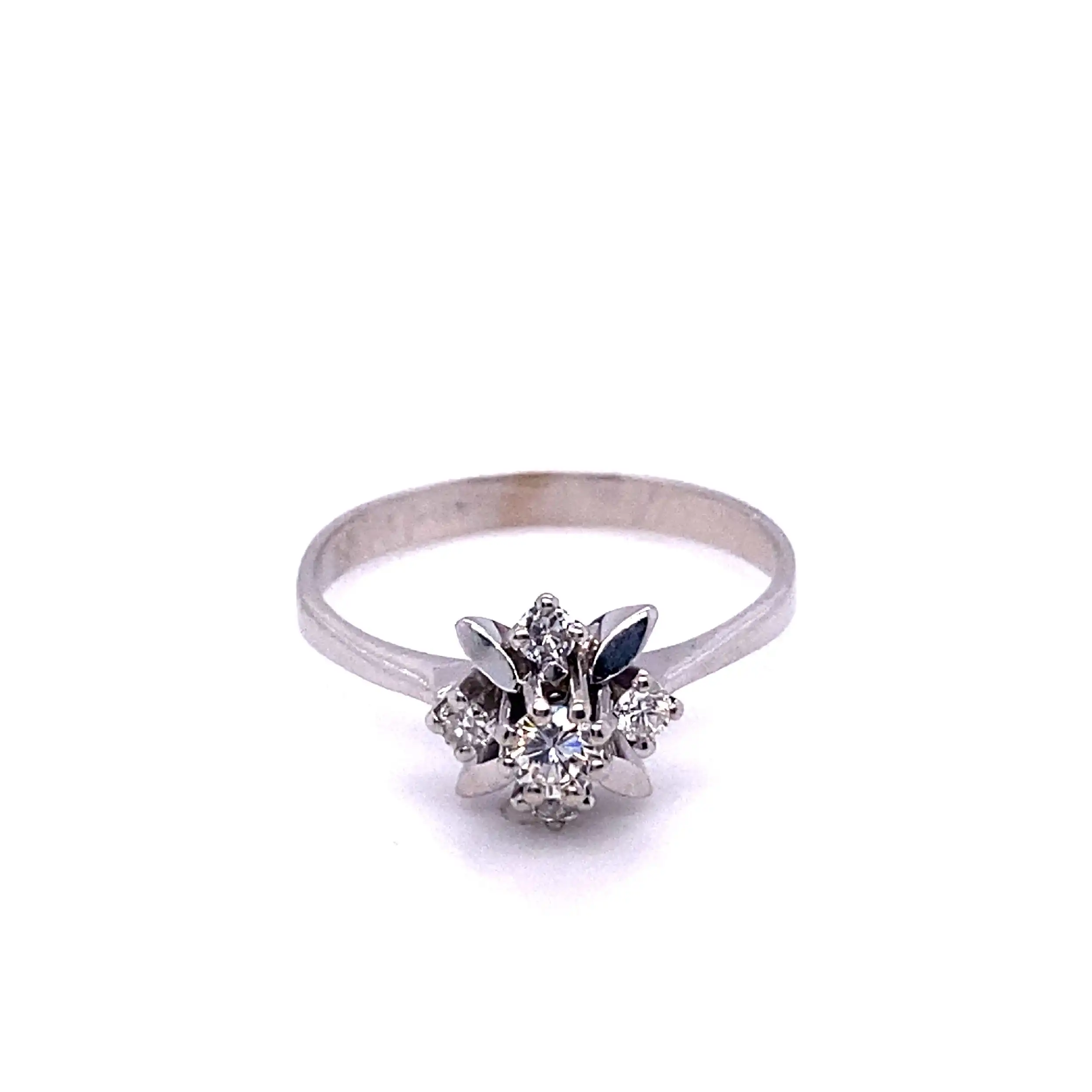 Ring Weißgold mit 5 Brillanten Ring Weißgold mit 5 Brillanten