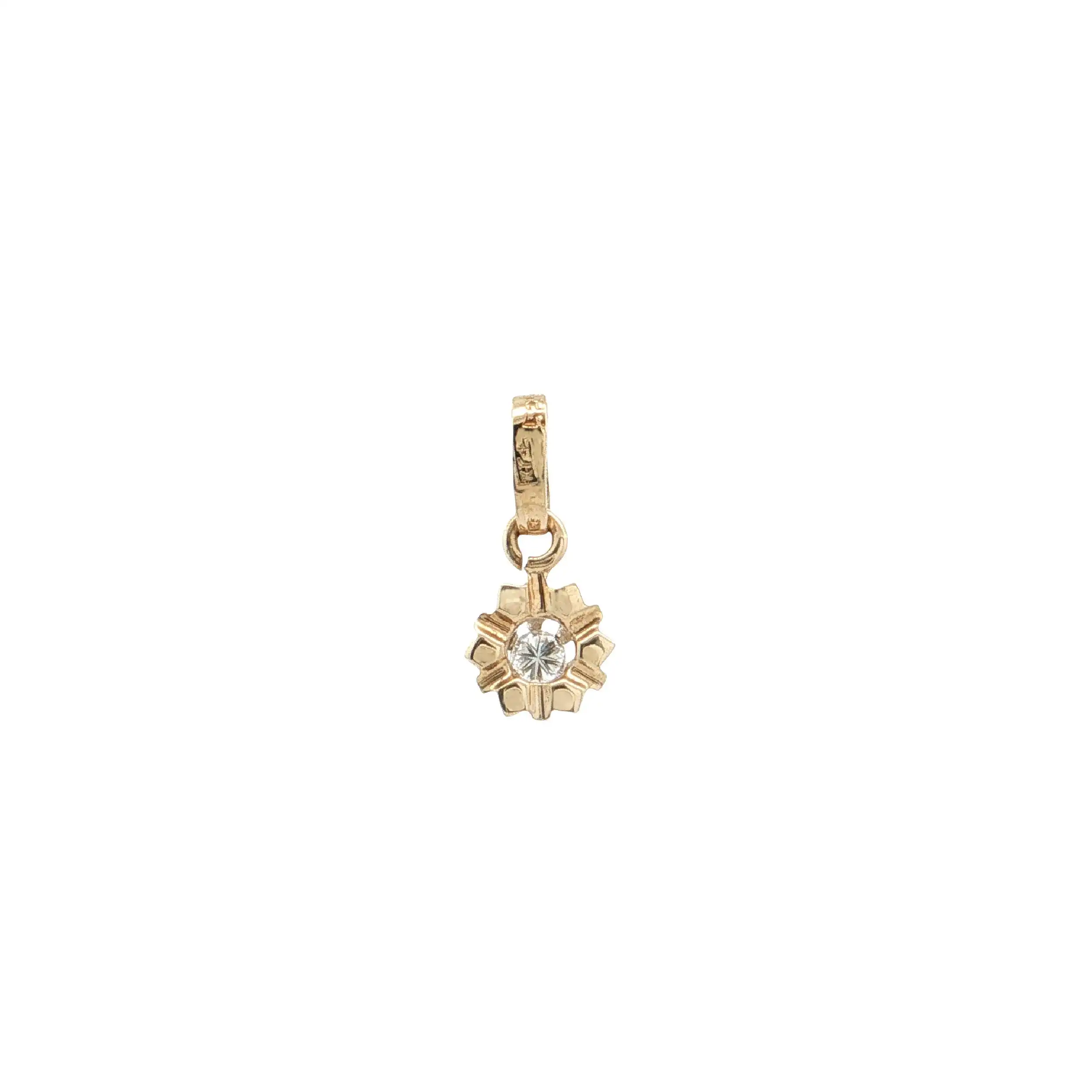 Anhänger Gelbgold mit Brillant Anhänger Gelbgold mit Brillant
