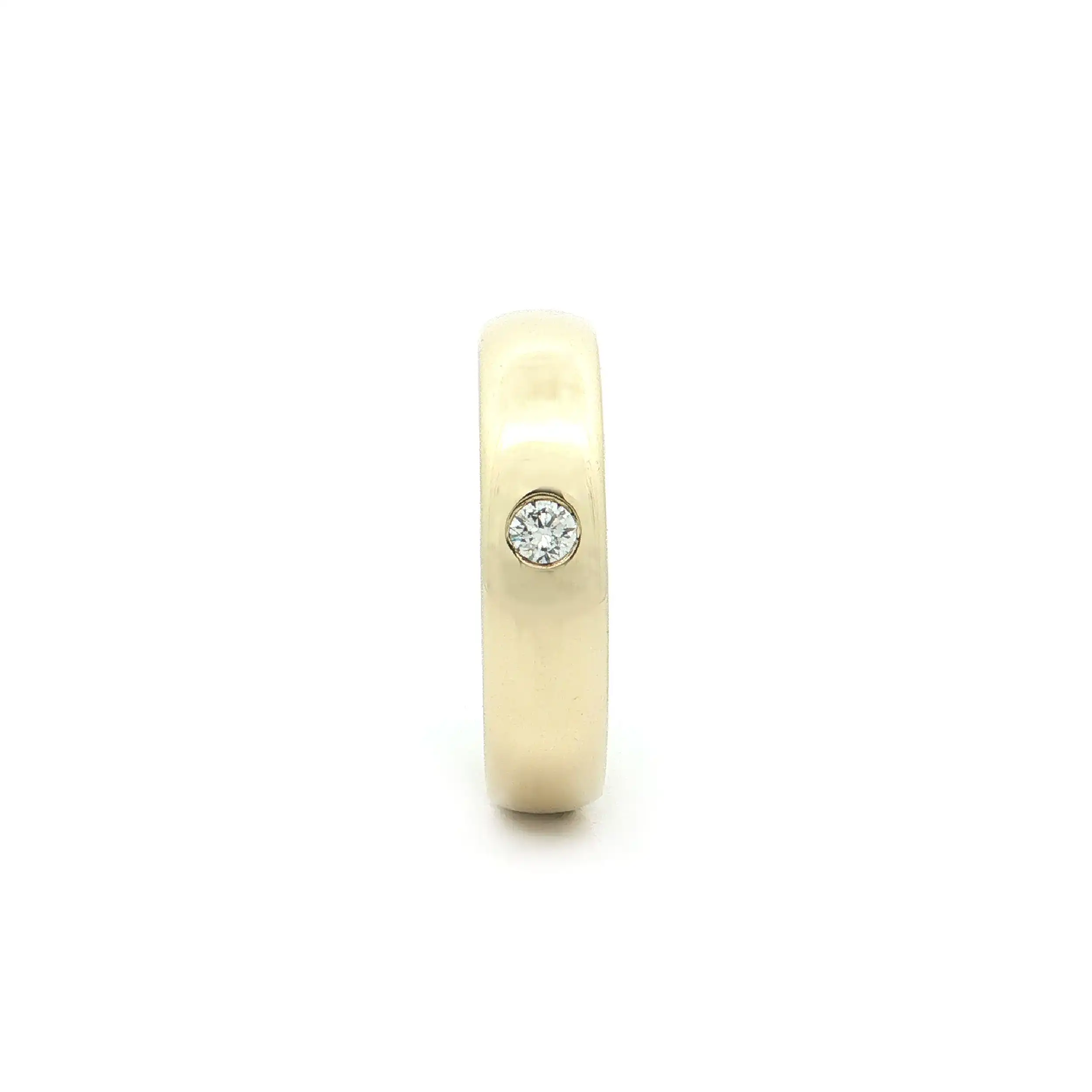 Trauring Gelbgold mit Brillant