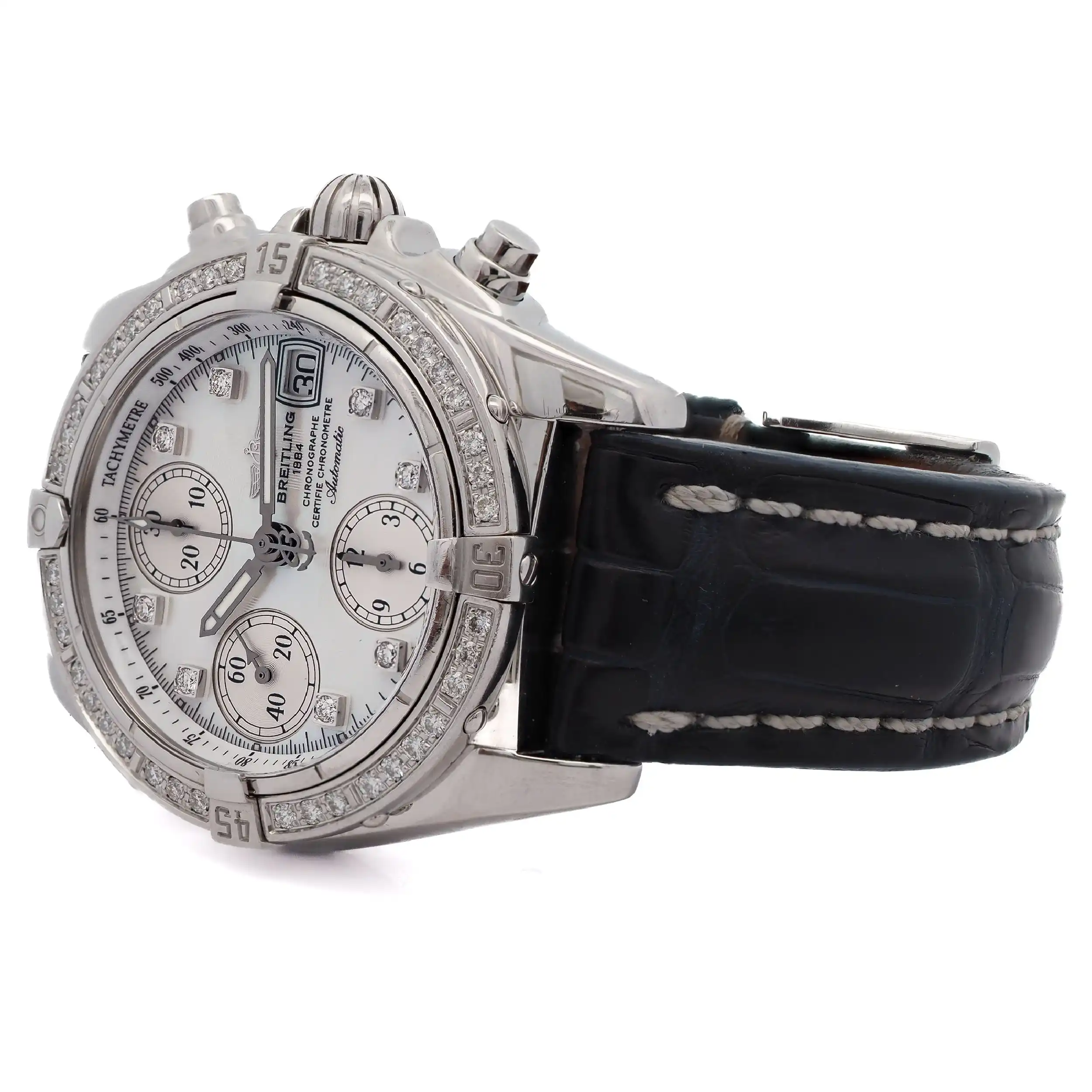 Herrenuhr Breitling Cockpit Ref A13358 mit Brillantbesatz Herrenuhr Breitling Cockpit Ref A13358 mit Brillantbesatz
