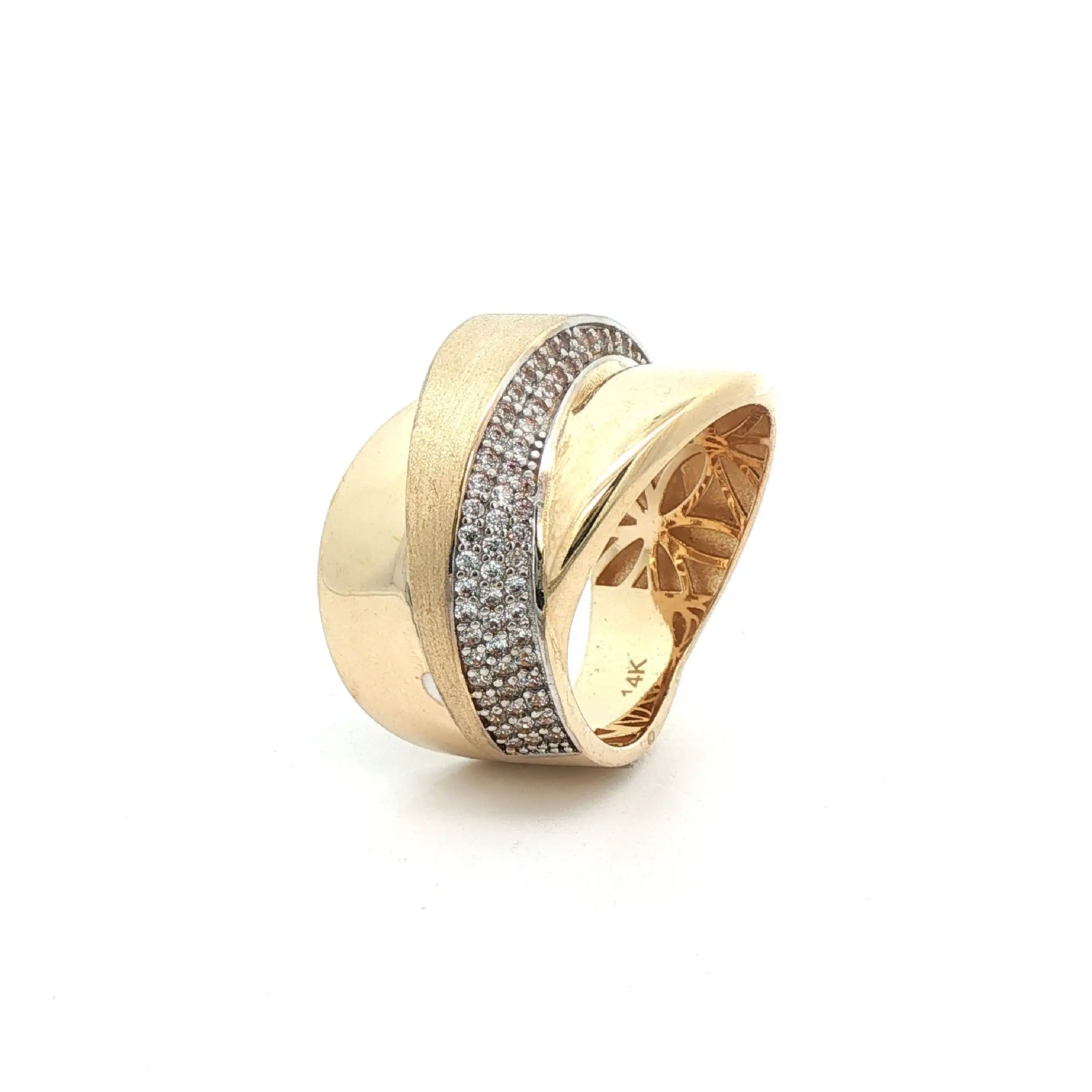 Ring Bicolor mit Zirkonia Ring Bicolor mit Zirkonia