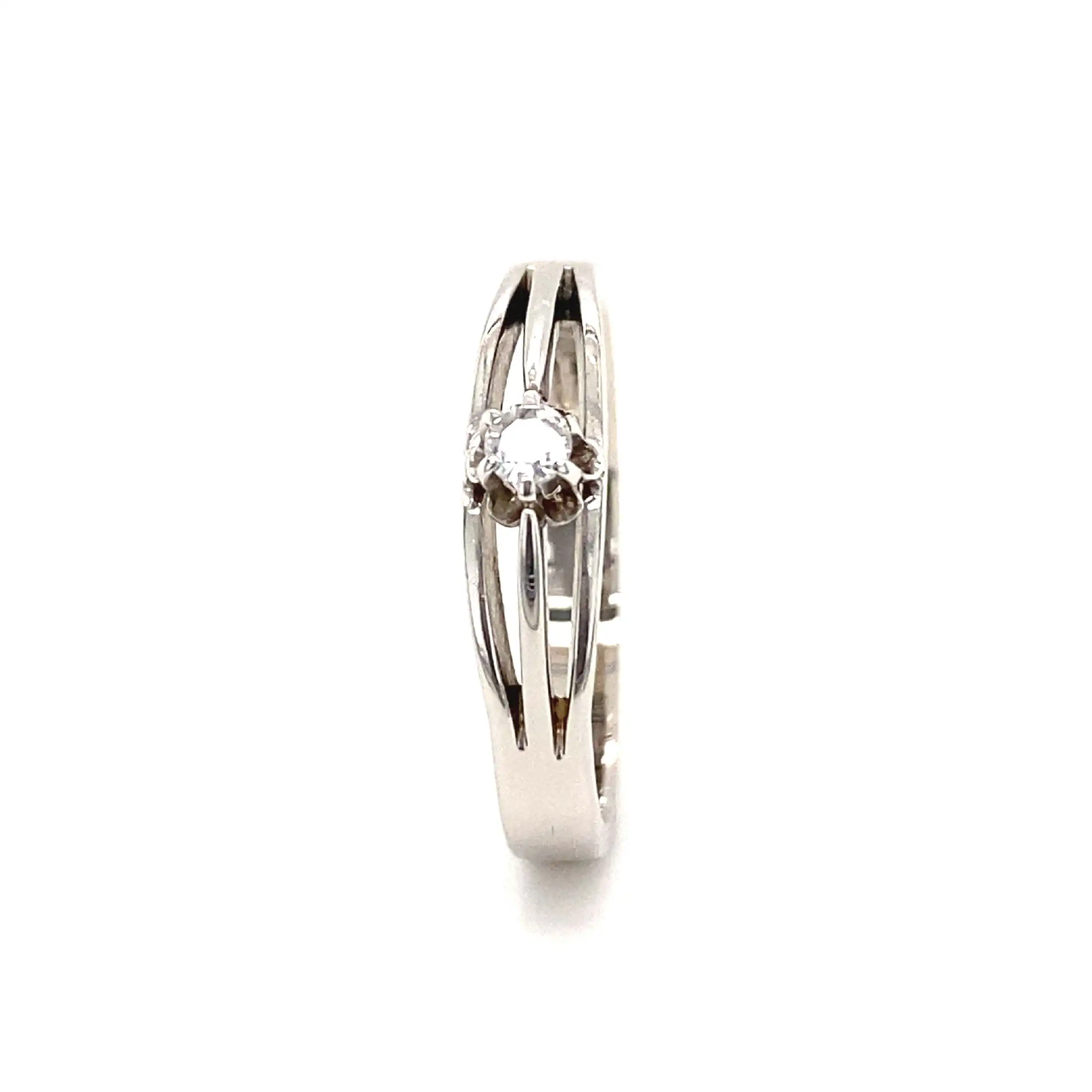 Ring Weißgold mit Brillant Ring Weißgold mit Brillant
