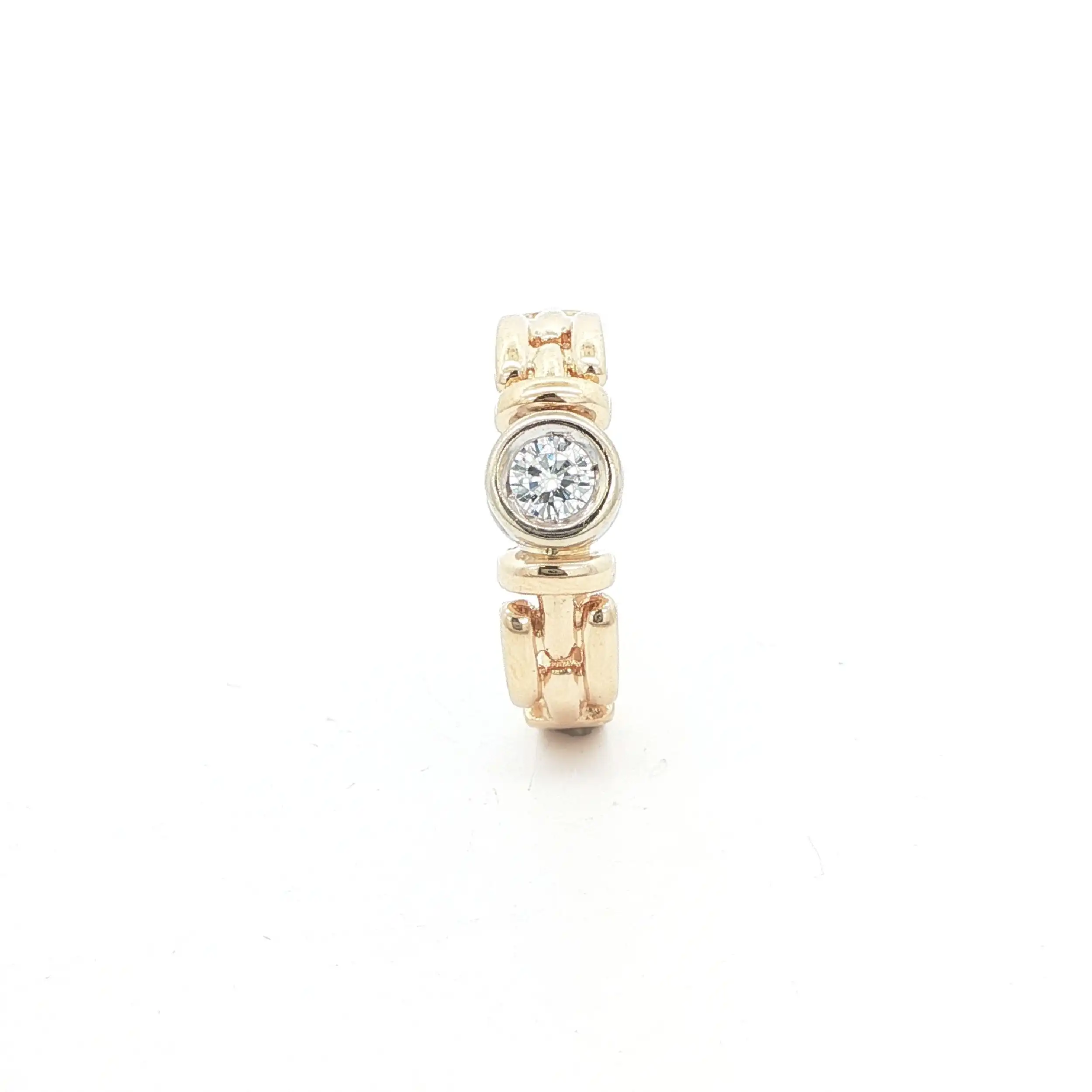 Ring Bicolor mit Brillant