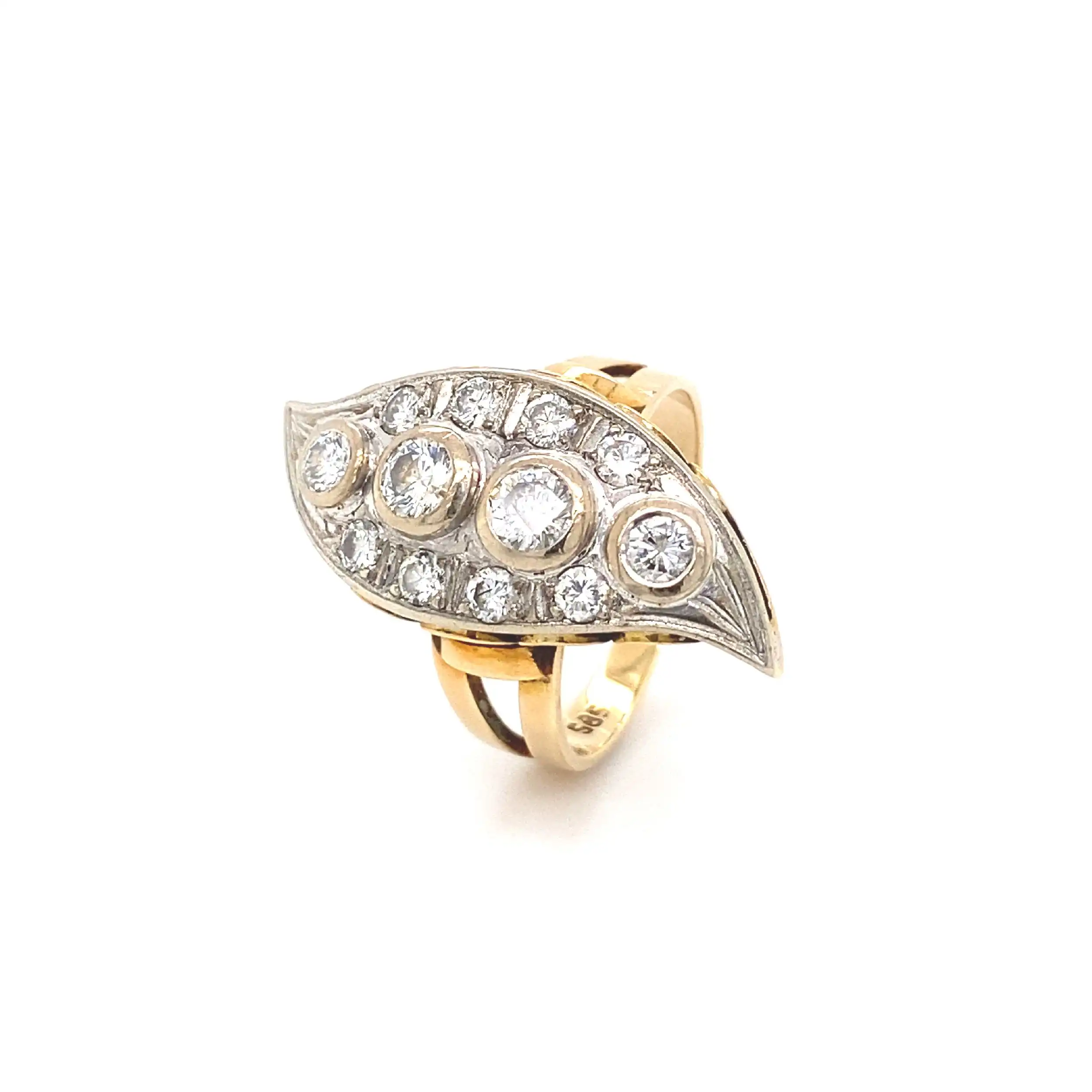 Ring Bicolor mit Brillanten