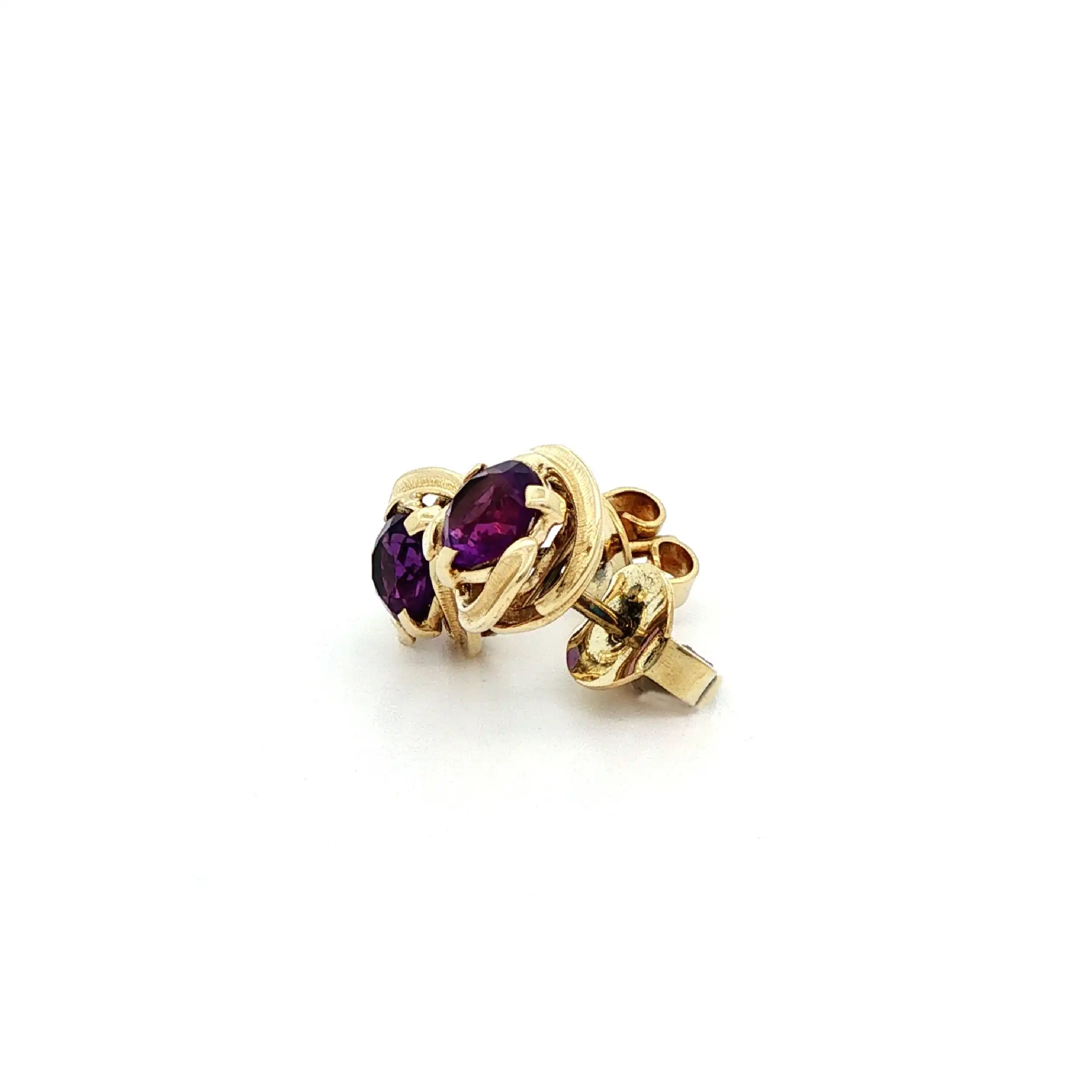 Ohrstecker Gelbgold mit Amethyst