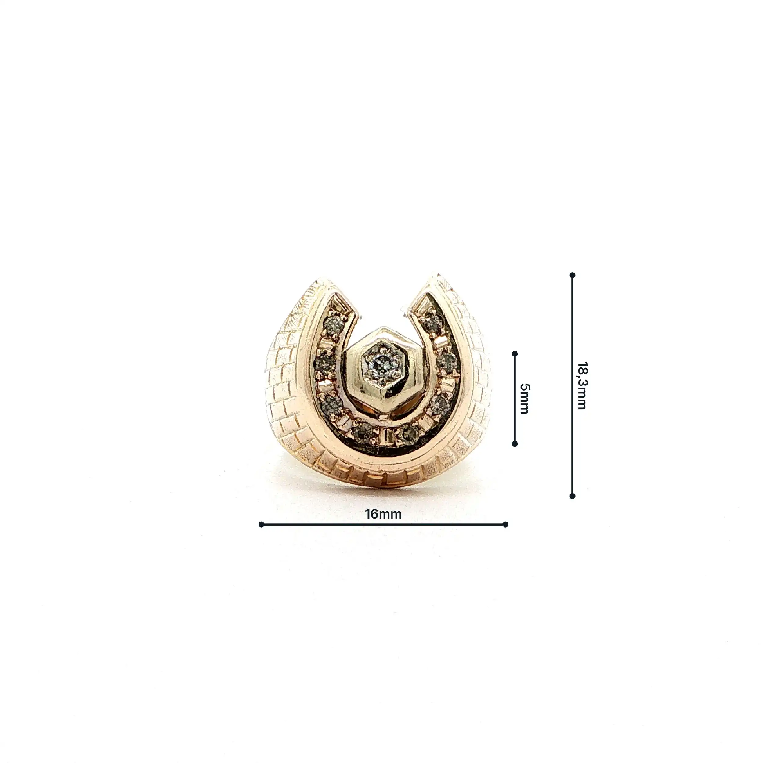 Ring Gelbgold Hufeisen mit Brillanten Ring Gelbgold Hufeisen mit Brillanten