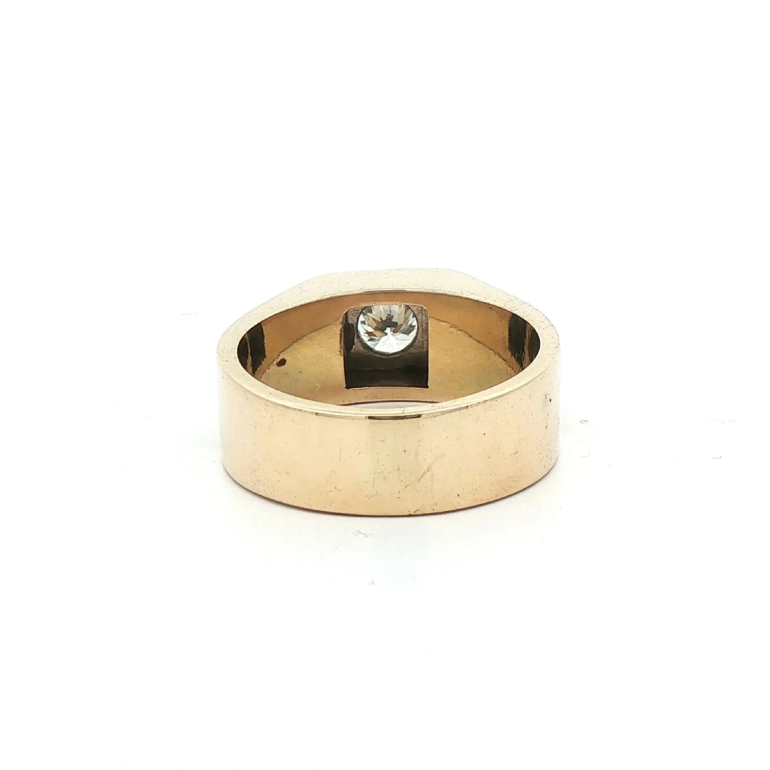 Herrenring Gelbgold mit Brillant