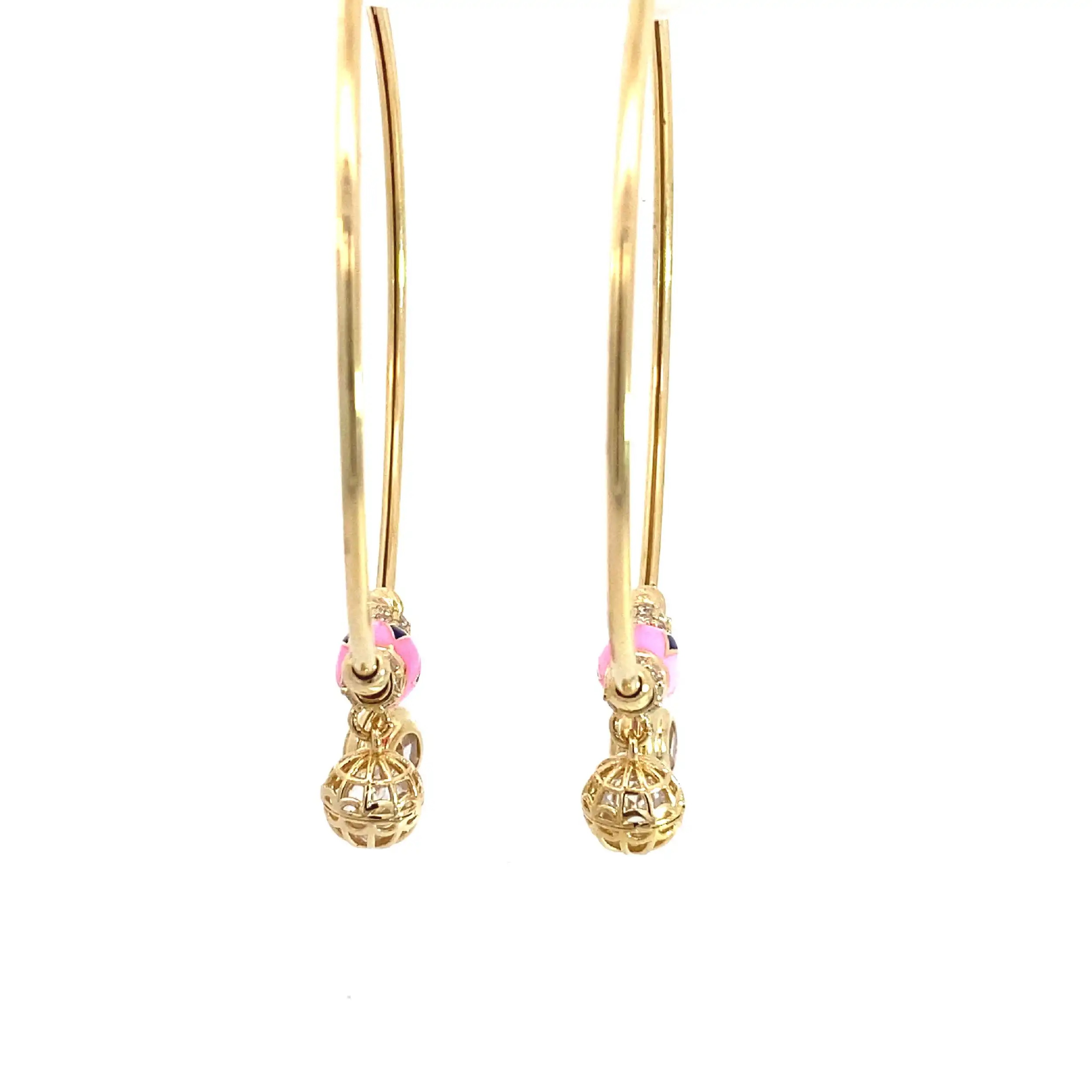 Creolen Gelbgold mit Anhänger Zirkonia Creolen Gelbgold mit Anhänger Zirkonia