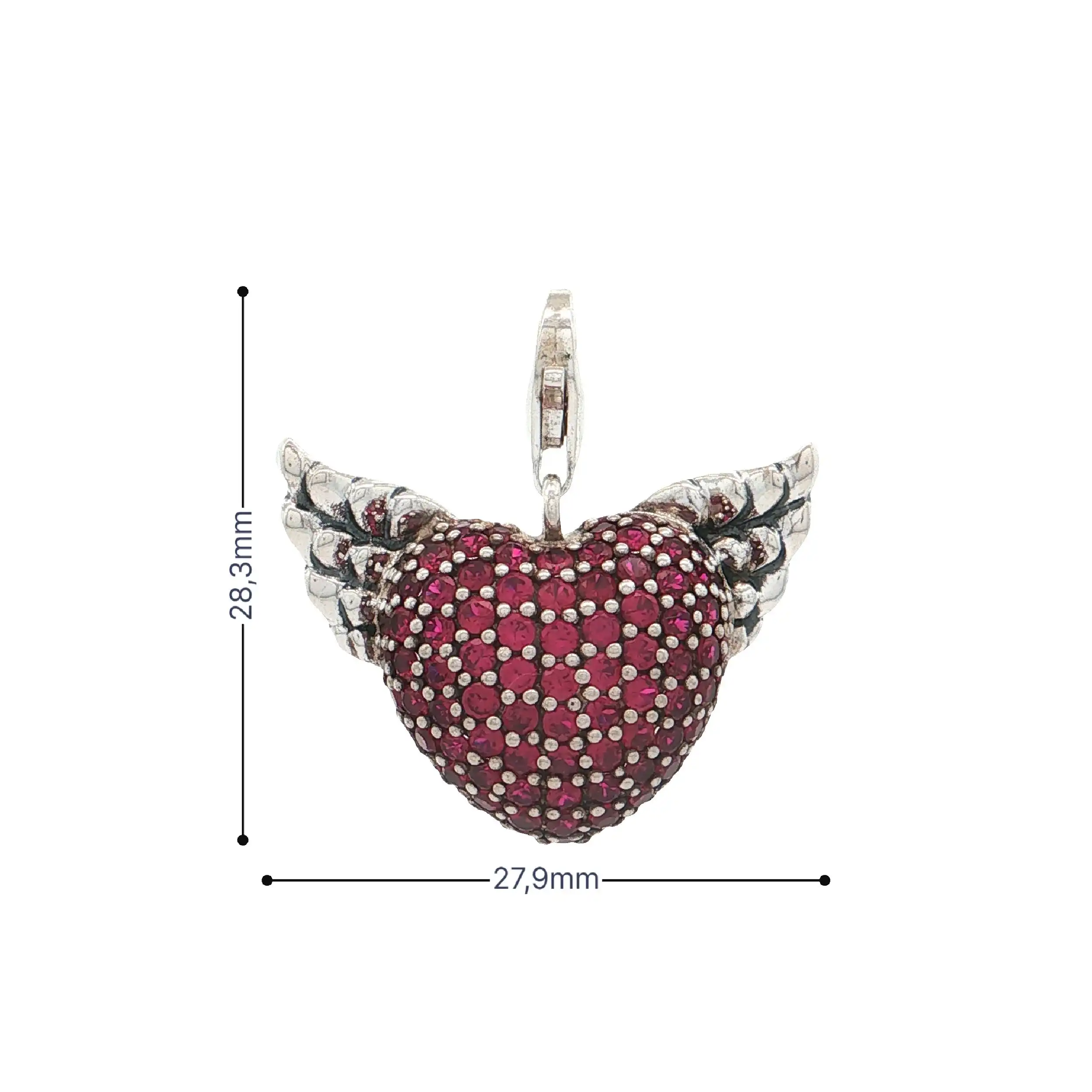 Anhänger/Charm Silber Herz mit Farbsteinen "Thomas Sabo"