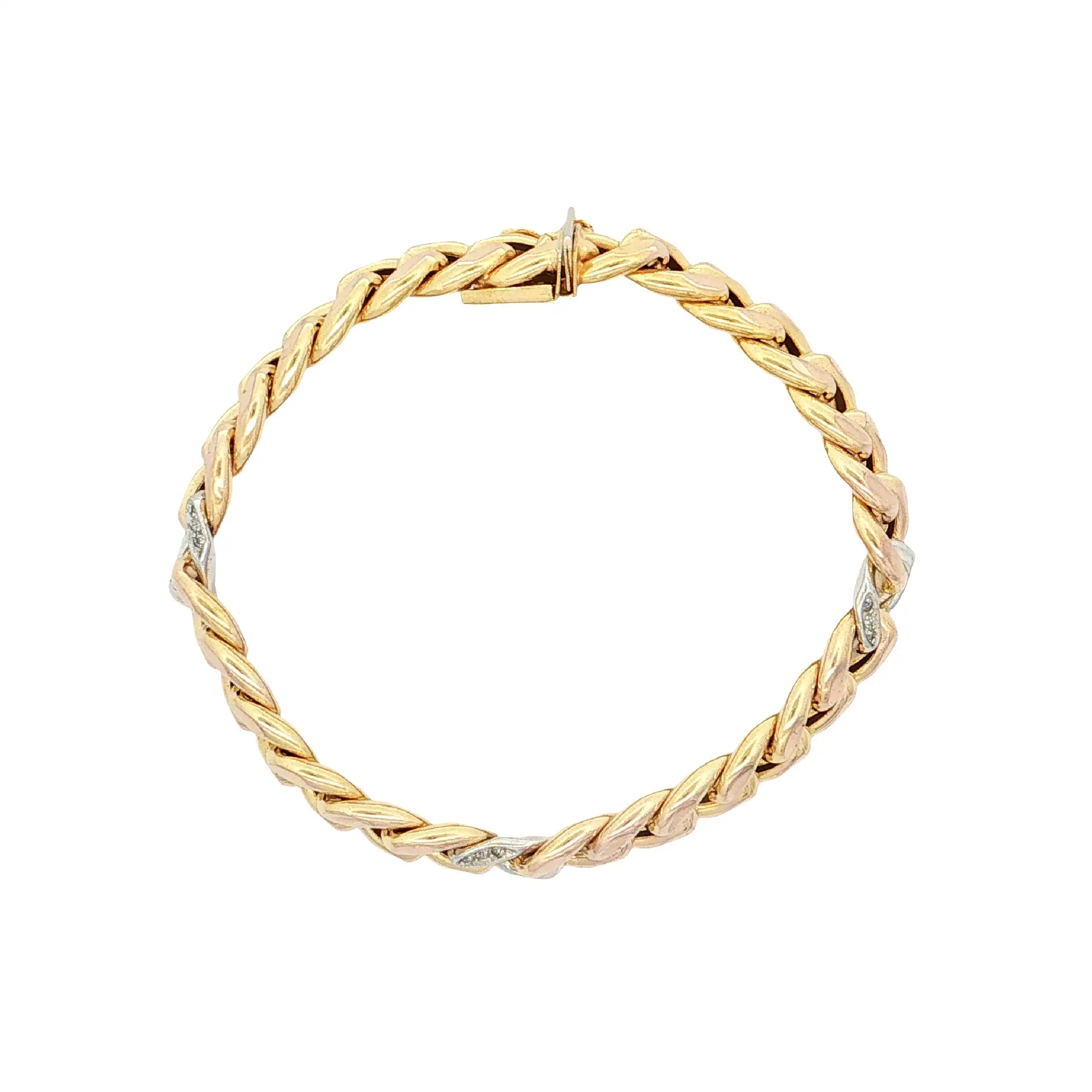 Armband Bicolor mit Brillanten Armband Bicolor mit Brillanten