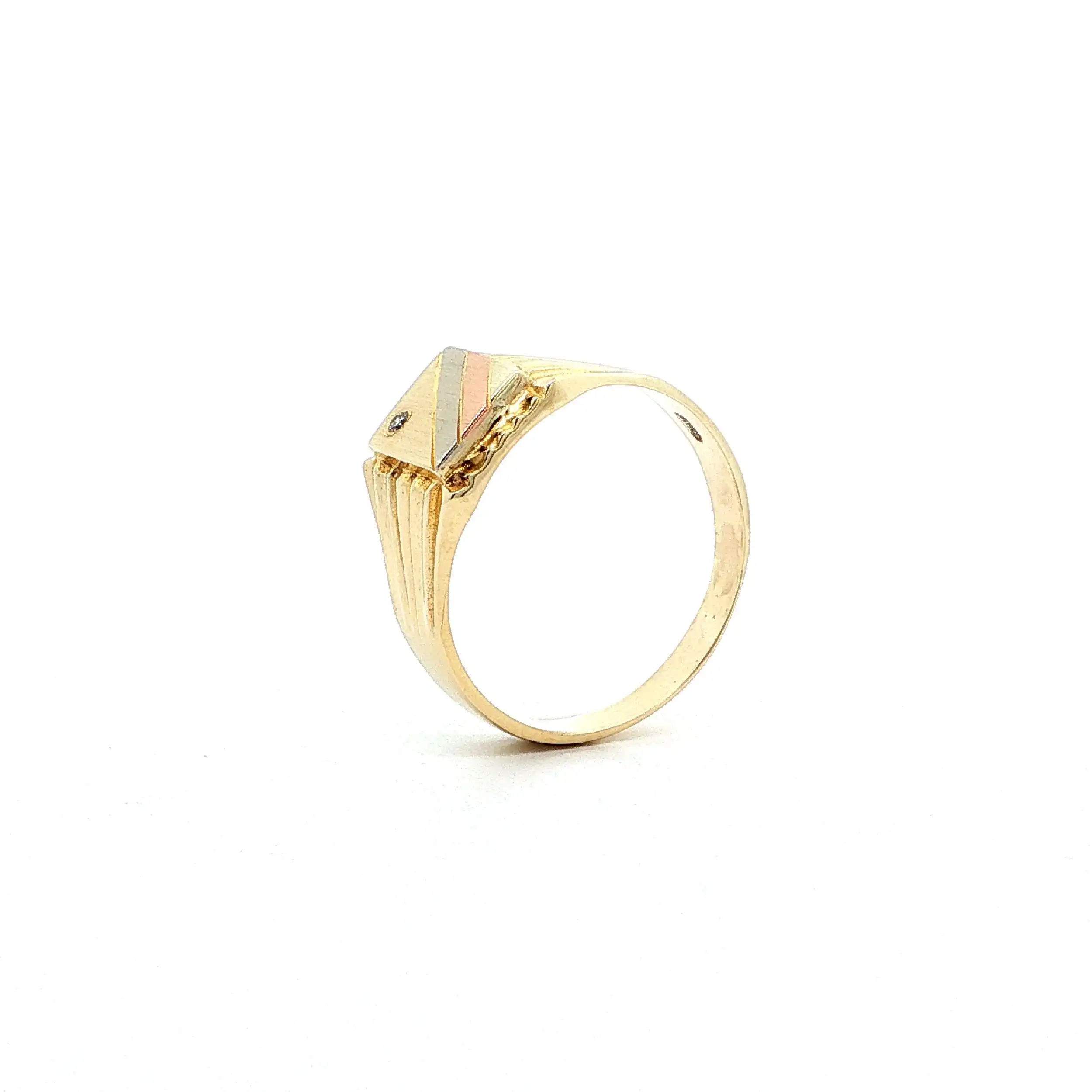 Ring Tricolor mit Zirkonia Ring Tricolor mit Zirkonia