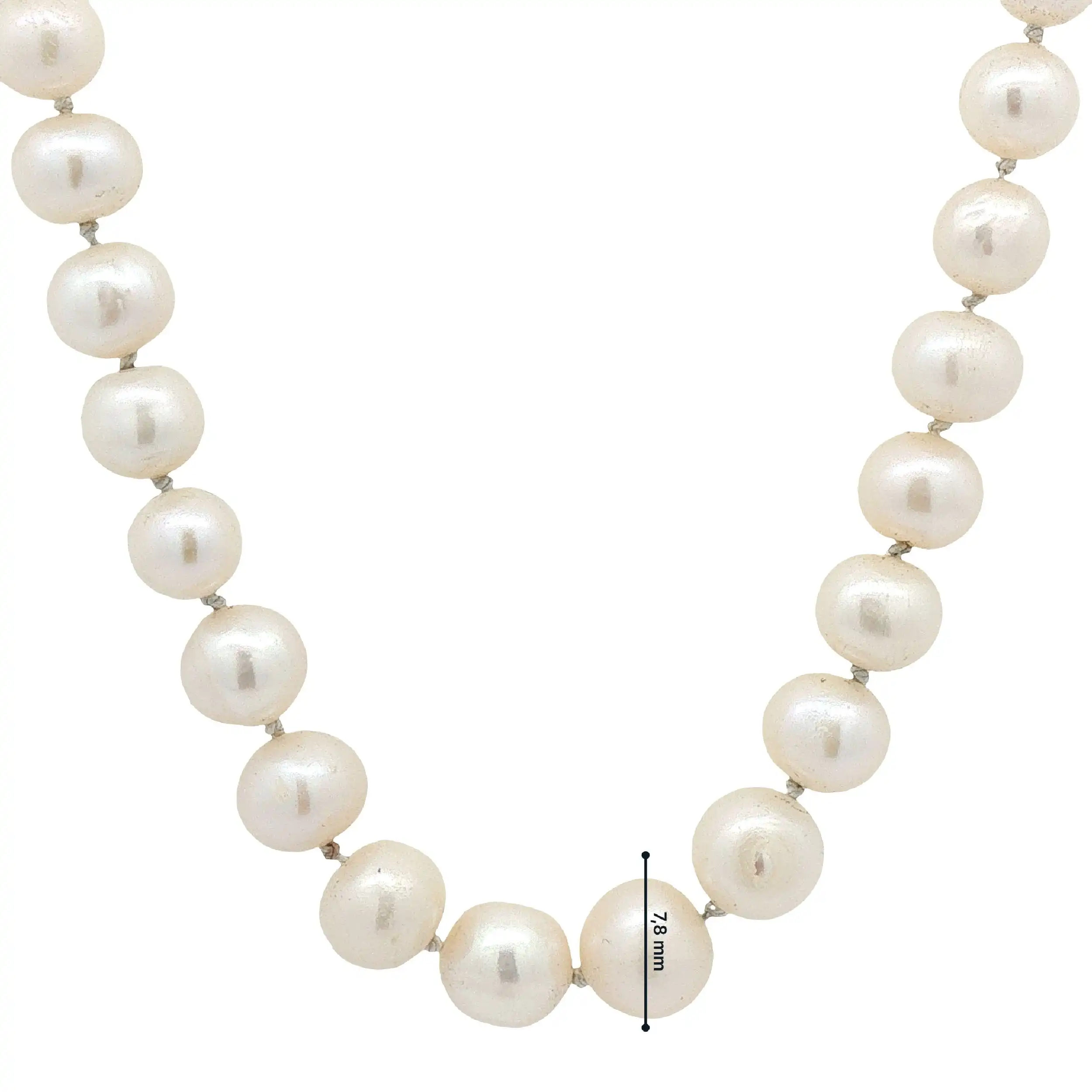 Perlenkette mit Gelbgold- Verschluss Perlenkette mit Gelbgold- Verschluss
