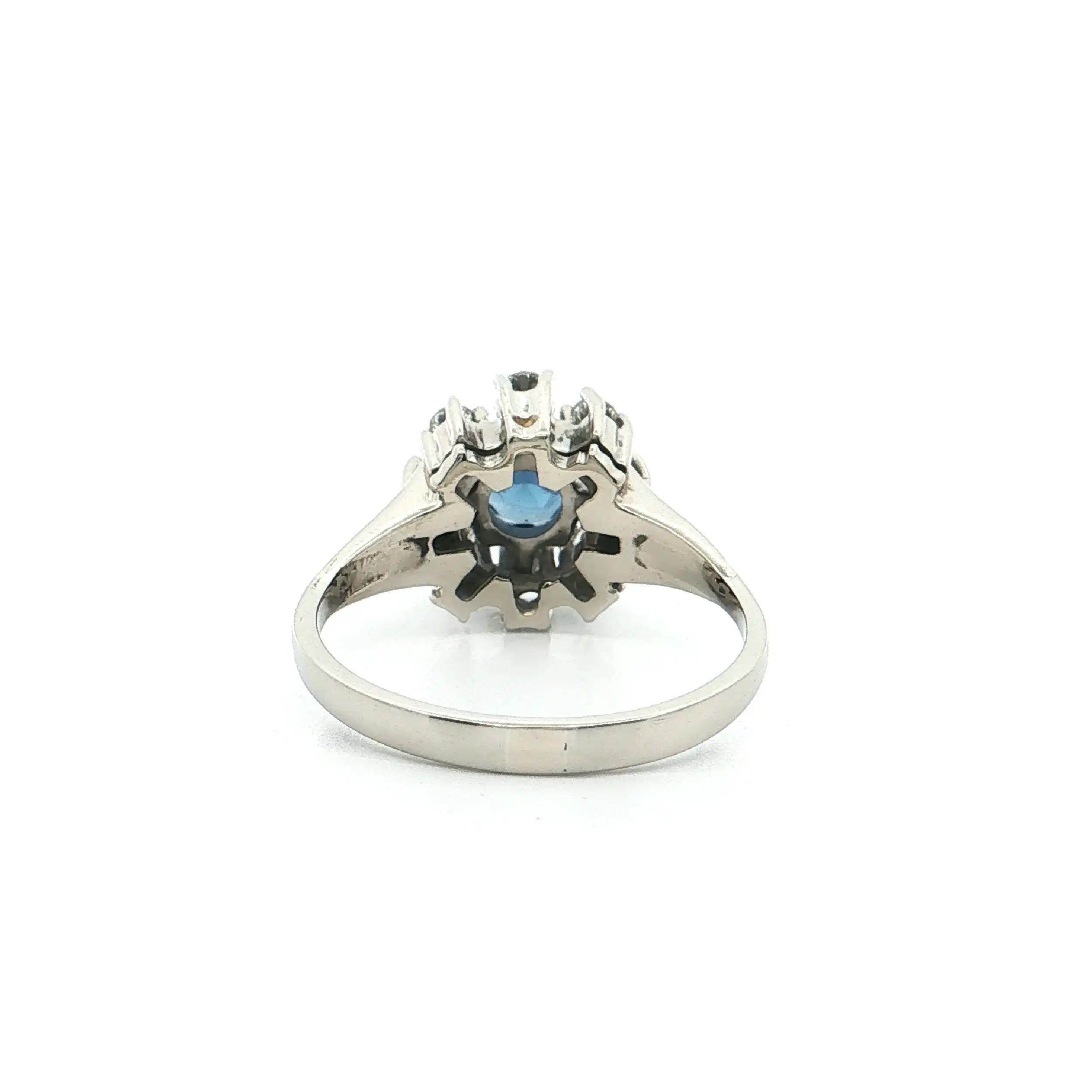 Ring Weißgold mit Saphir und Brillanten