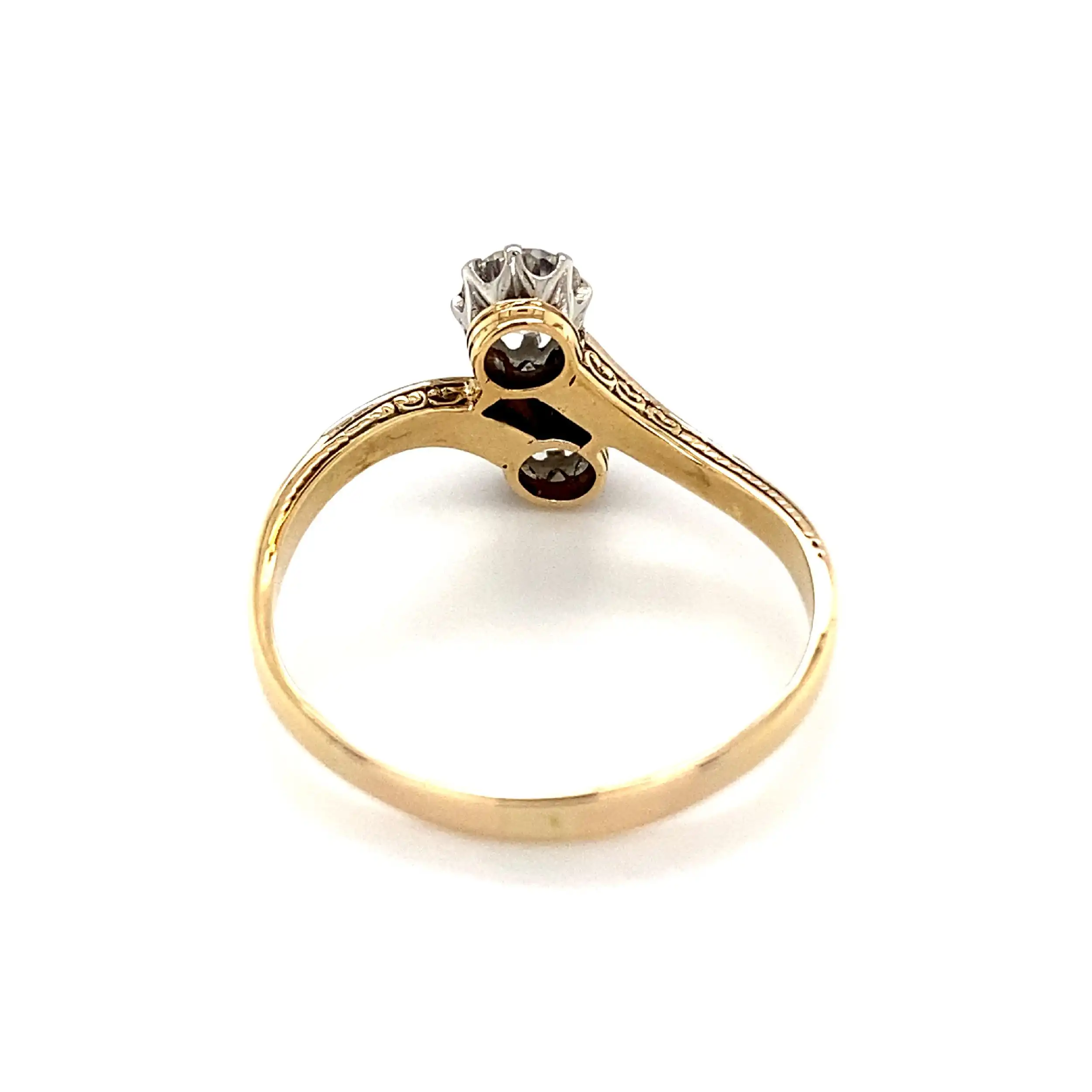 Ring Bicolor mit Altschliff-Brillanten