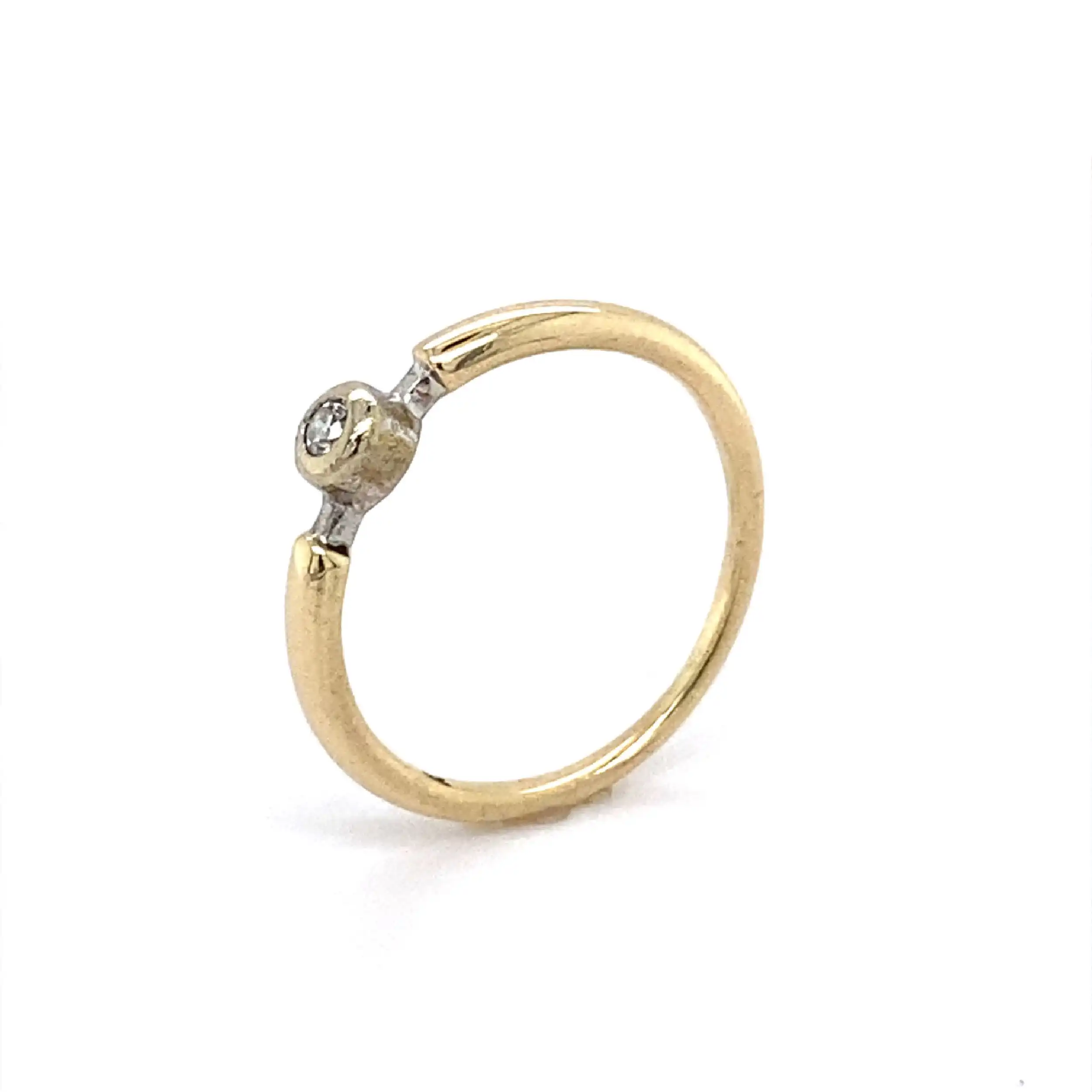 Ring Bicolor mit Brillant Ring Bicolor mit Brillant