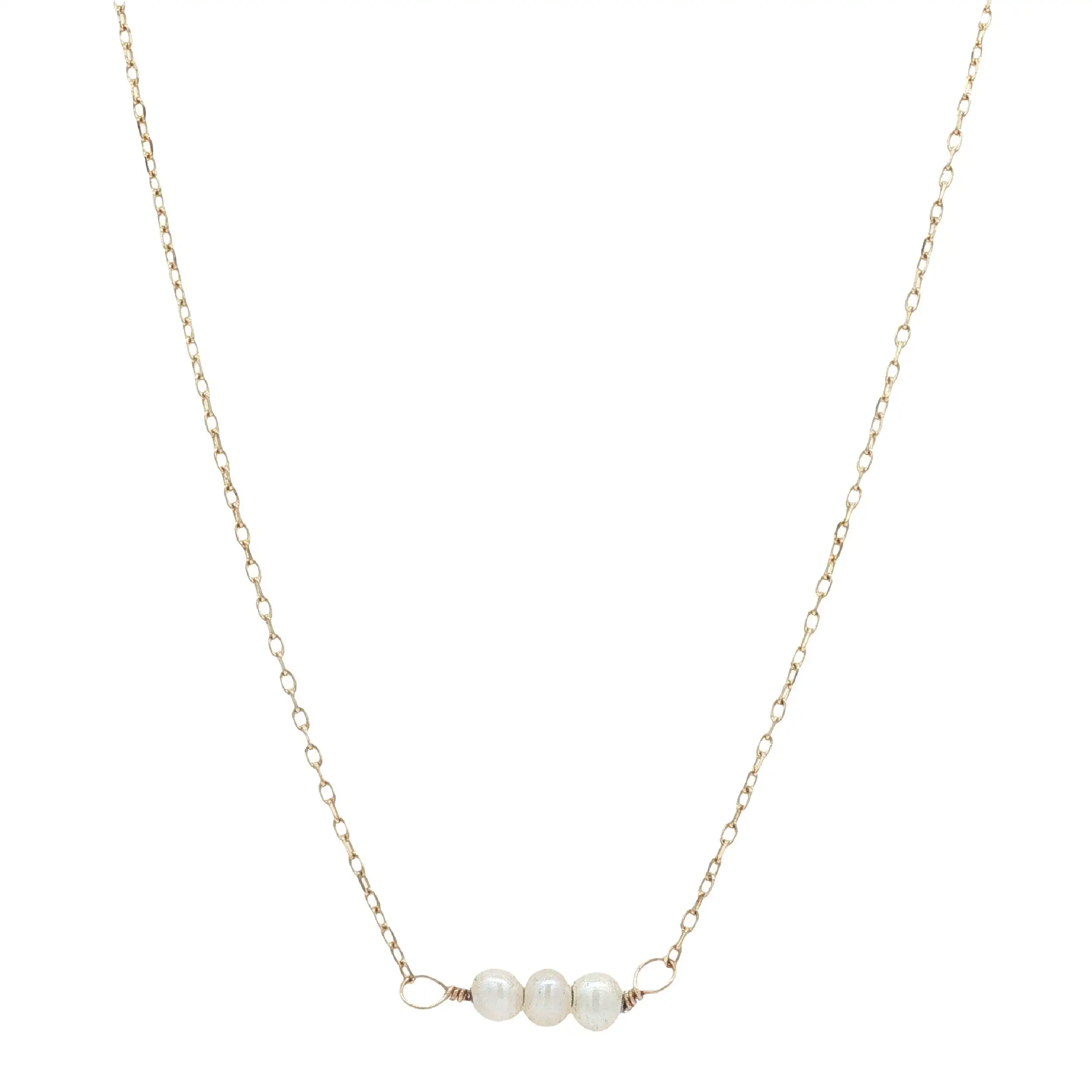 Collier Gelbgold mit Süßwasserperlen