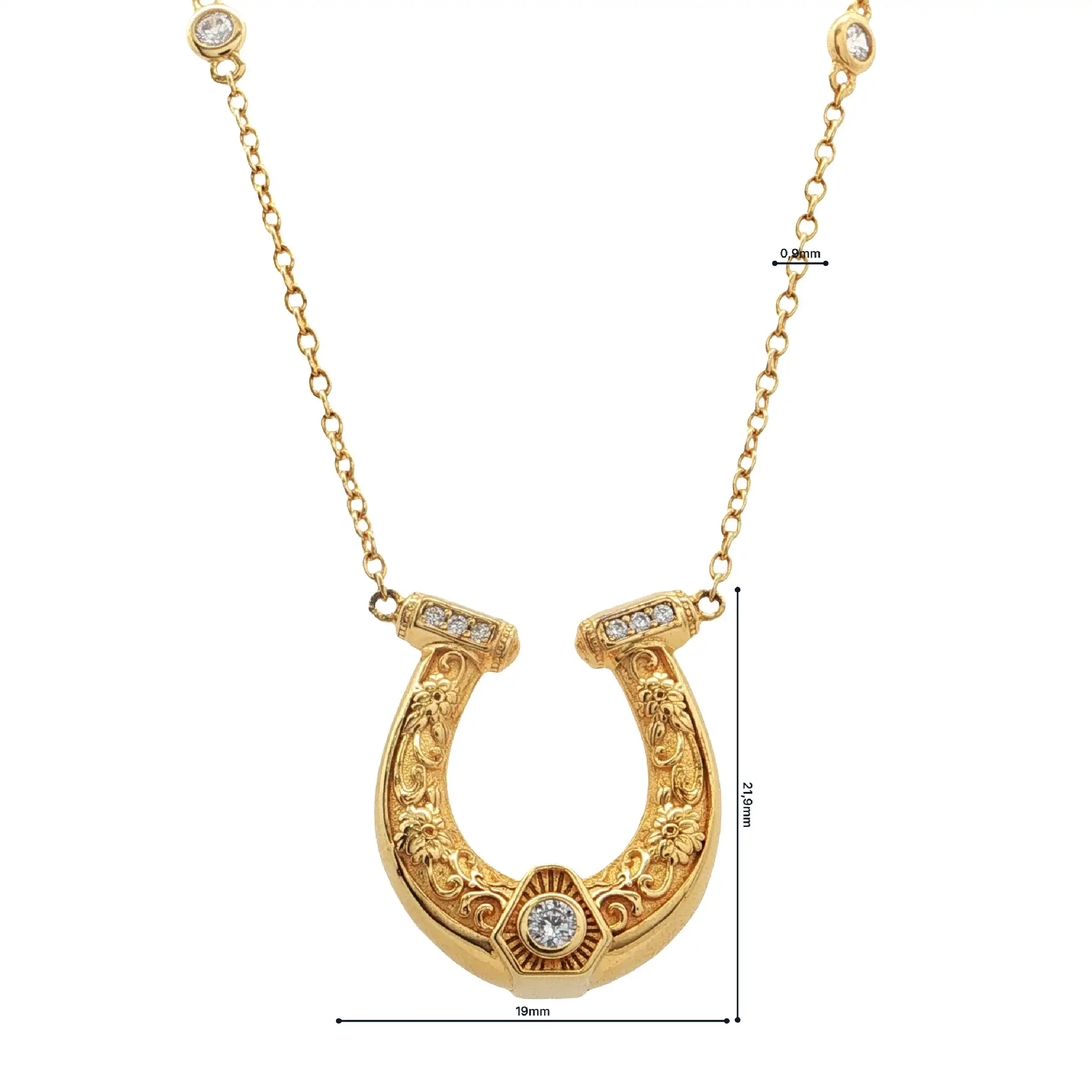 Collier Silber vergoldet mit Zirkonia "Thomas Sabo" mit Box