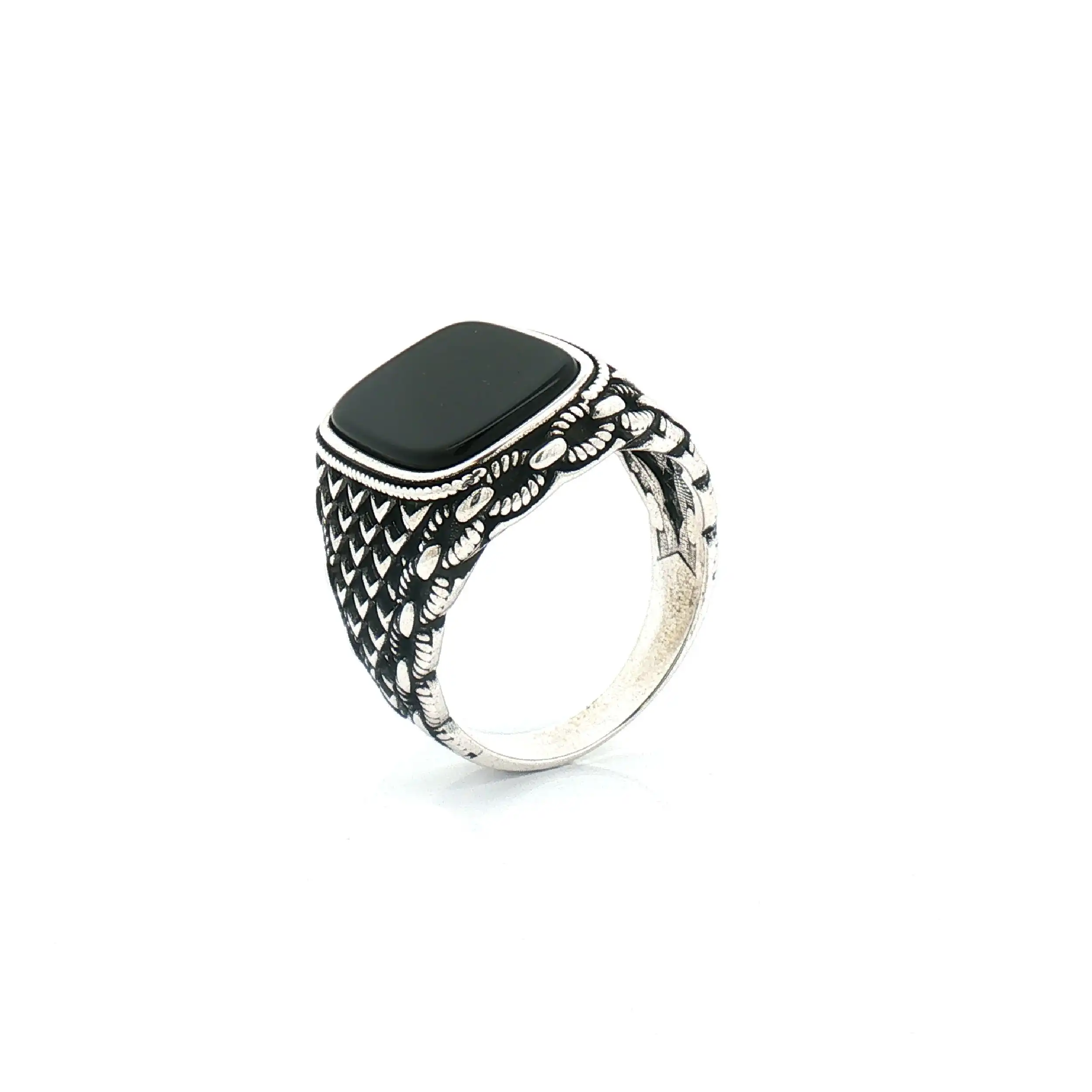 Ring Silber mit Onyx Ring Silber mit Onyx
