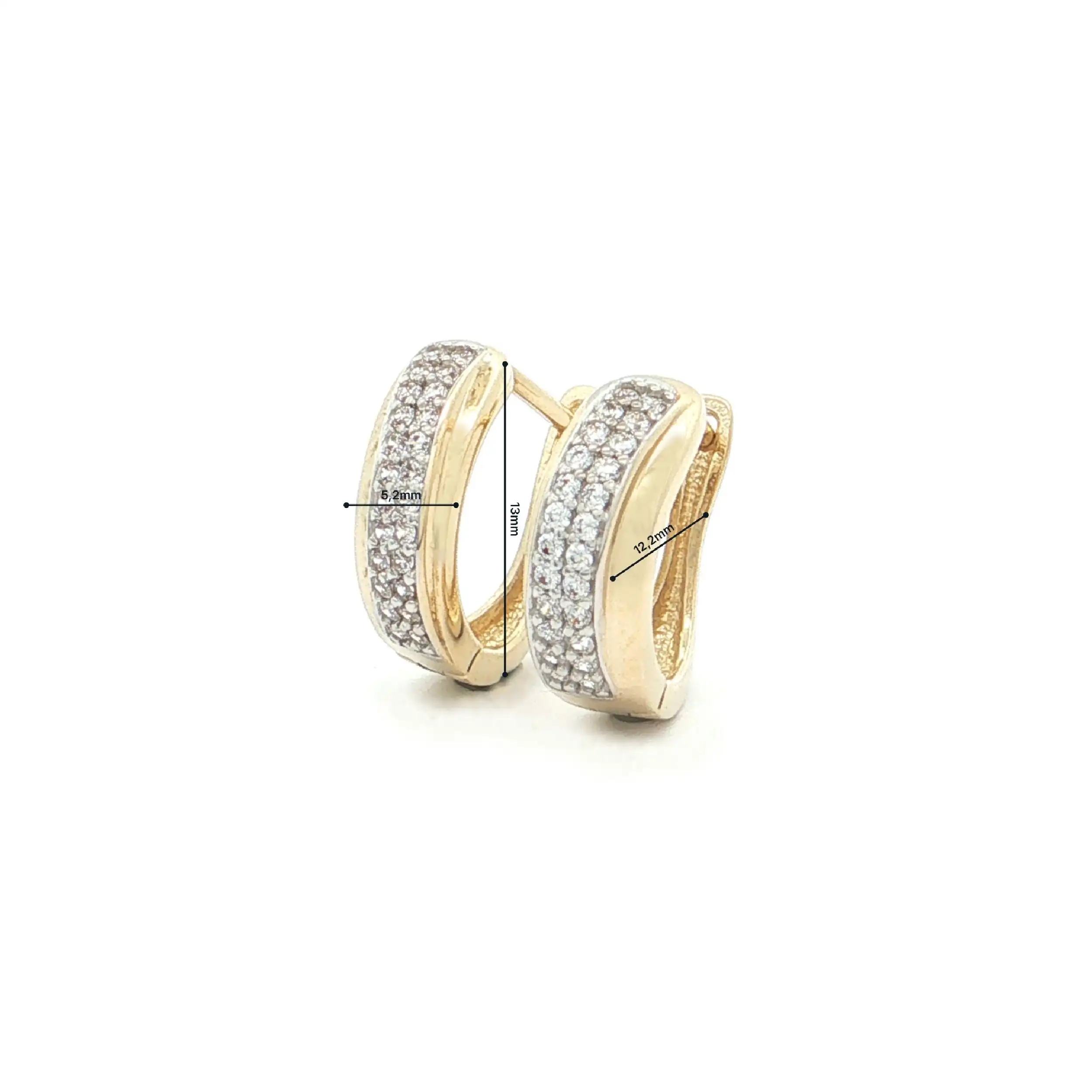Ohrringe Bicolor mit Zirkonia Ohrringe Bicolor mit Zirkonia