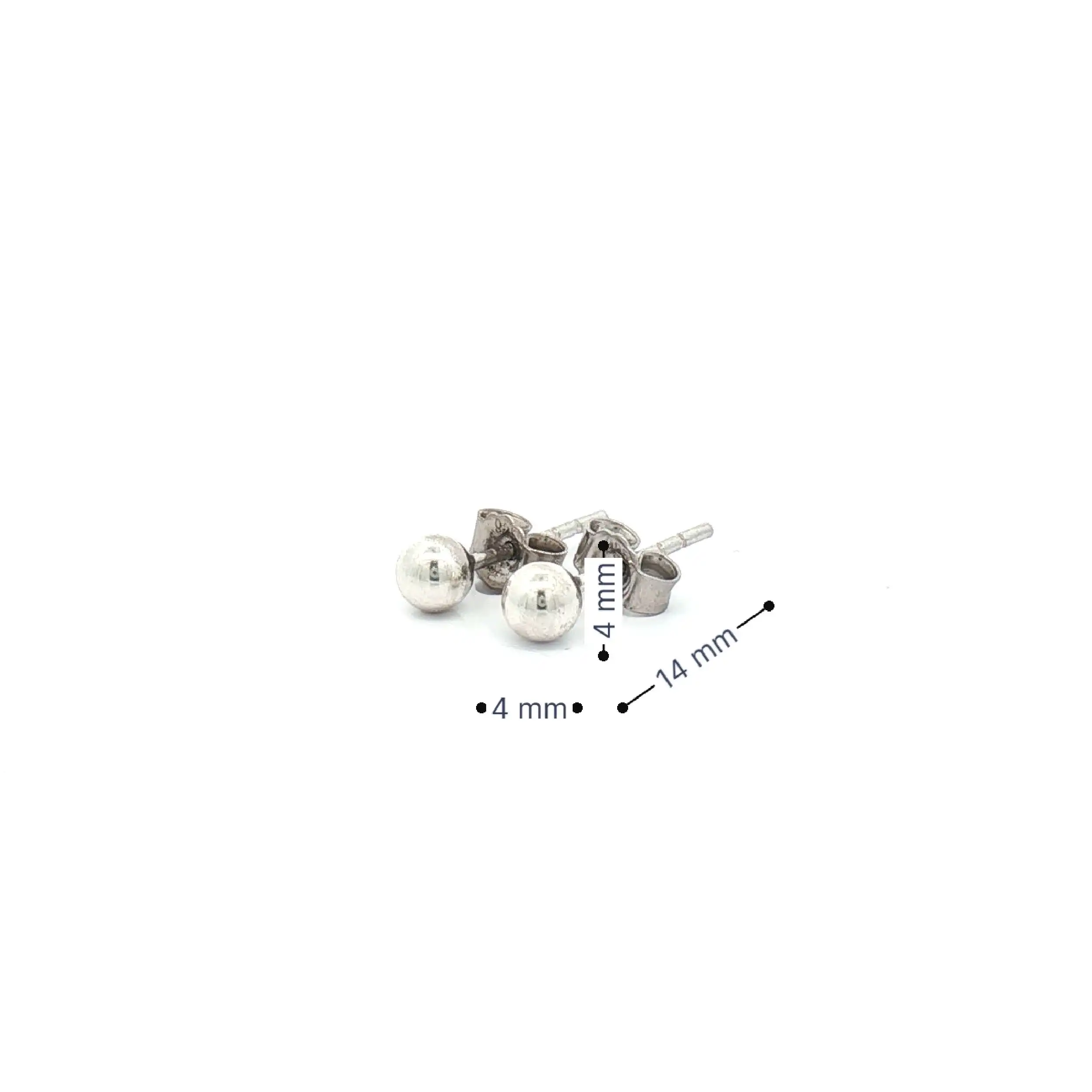 Kugelohrstecker Silber