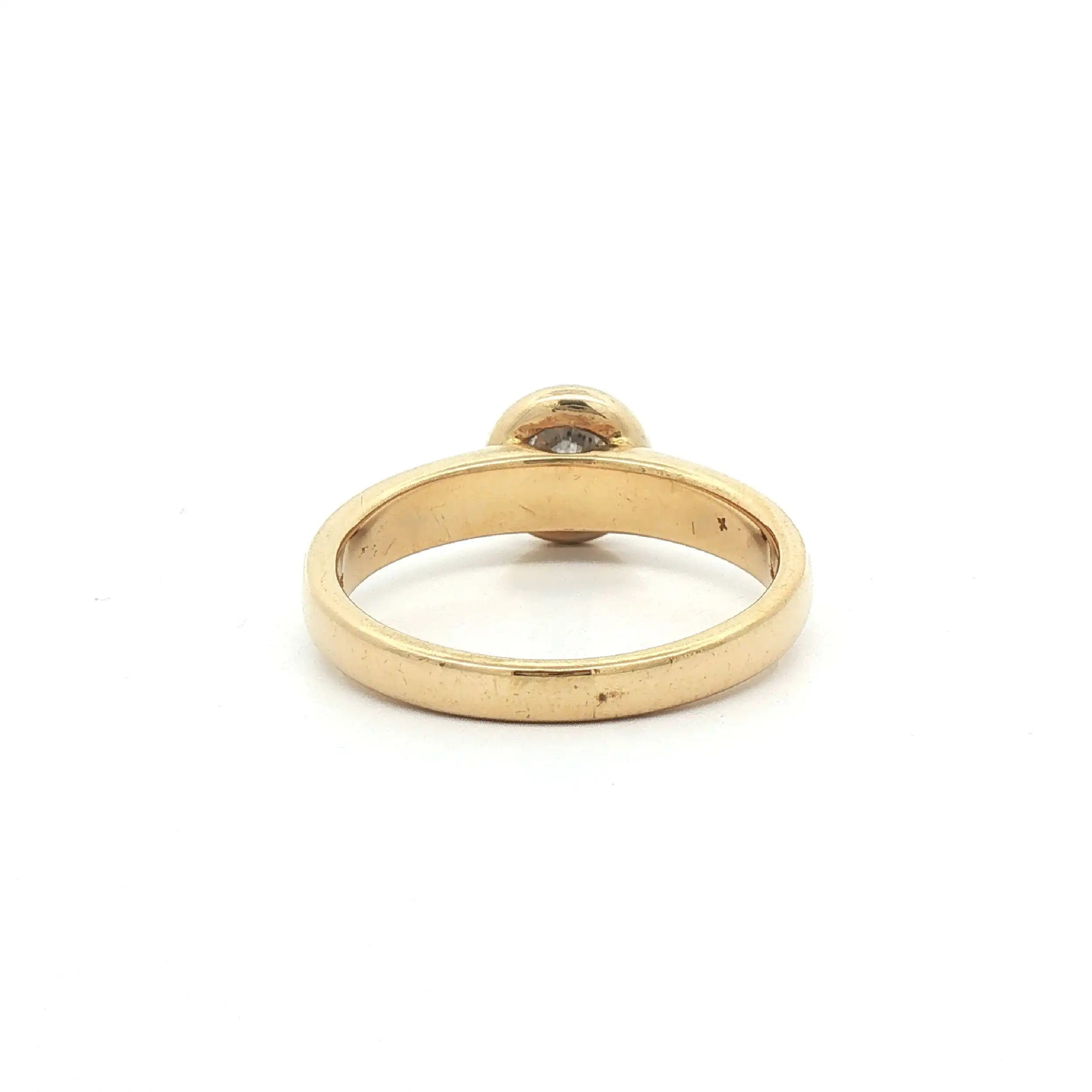 Ring Gelbgold mit Brillant, graviert mit 0,45ct Ring Gelbgold mit Brillant, graviert mit 0,45ct