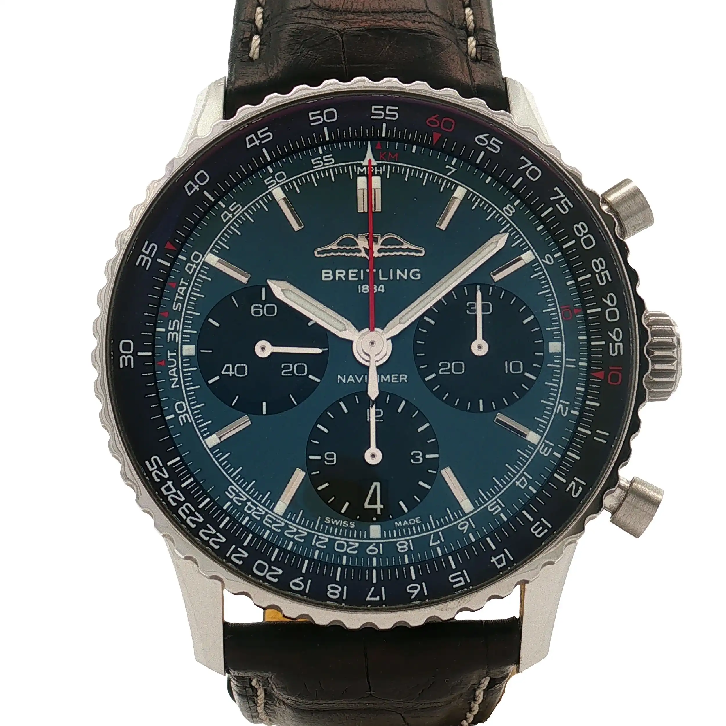 Herrenuhr Breitling Navitimer AB0139 mit Box und Edelstahlarmband