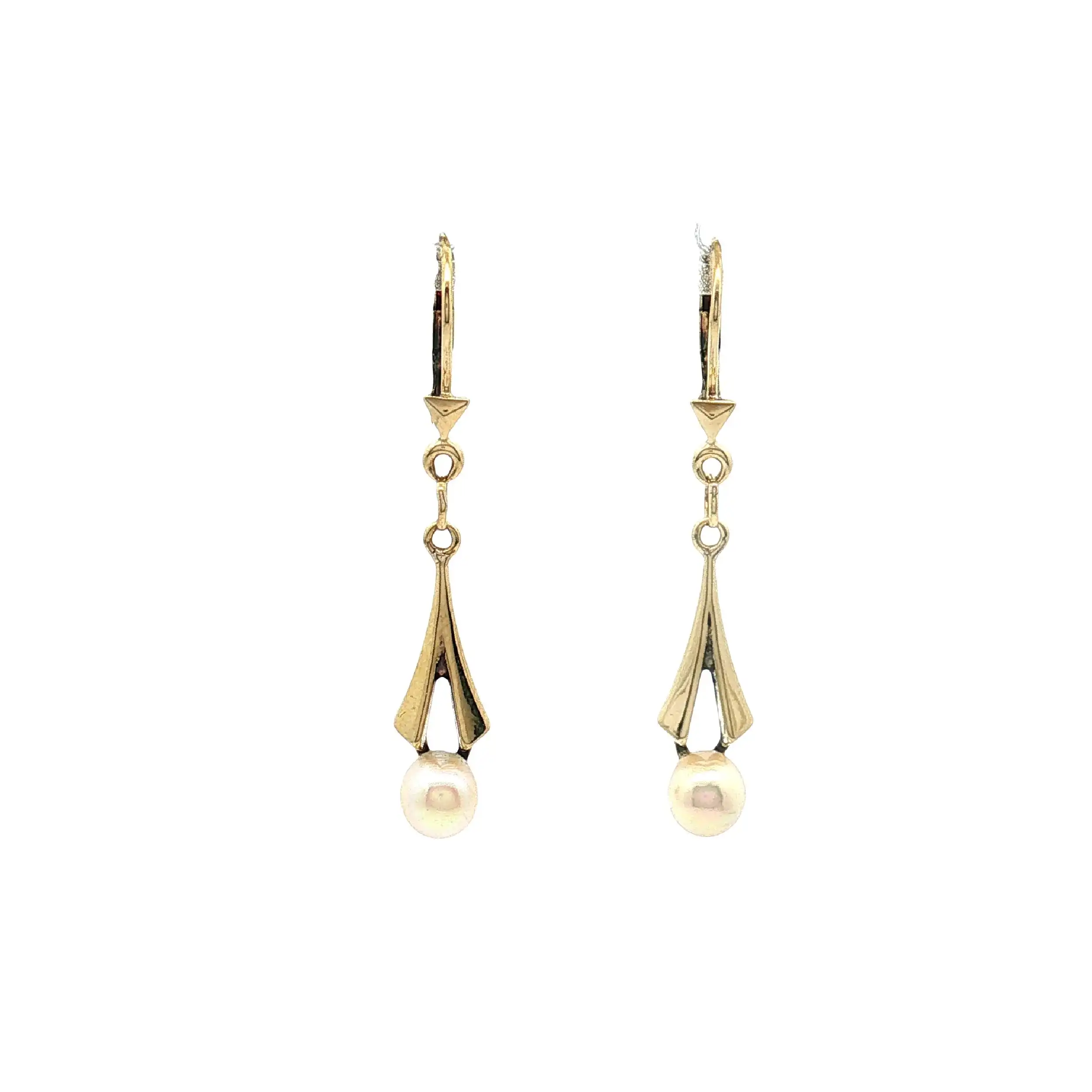 Ohrringe Gelbgold mit Perlen Ohrringe Gelbgold mit Perlen