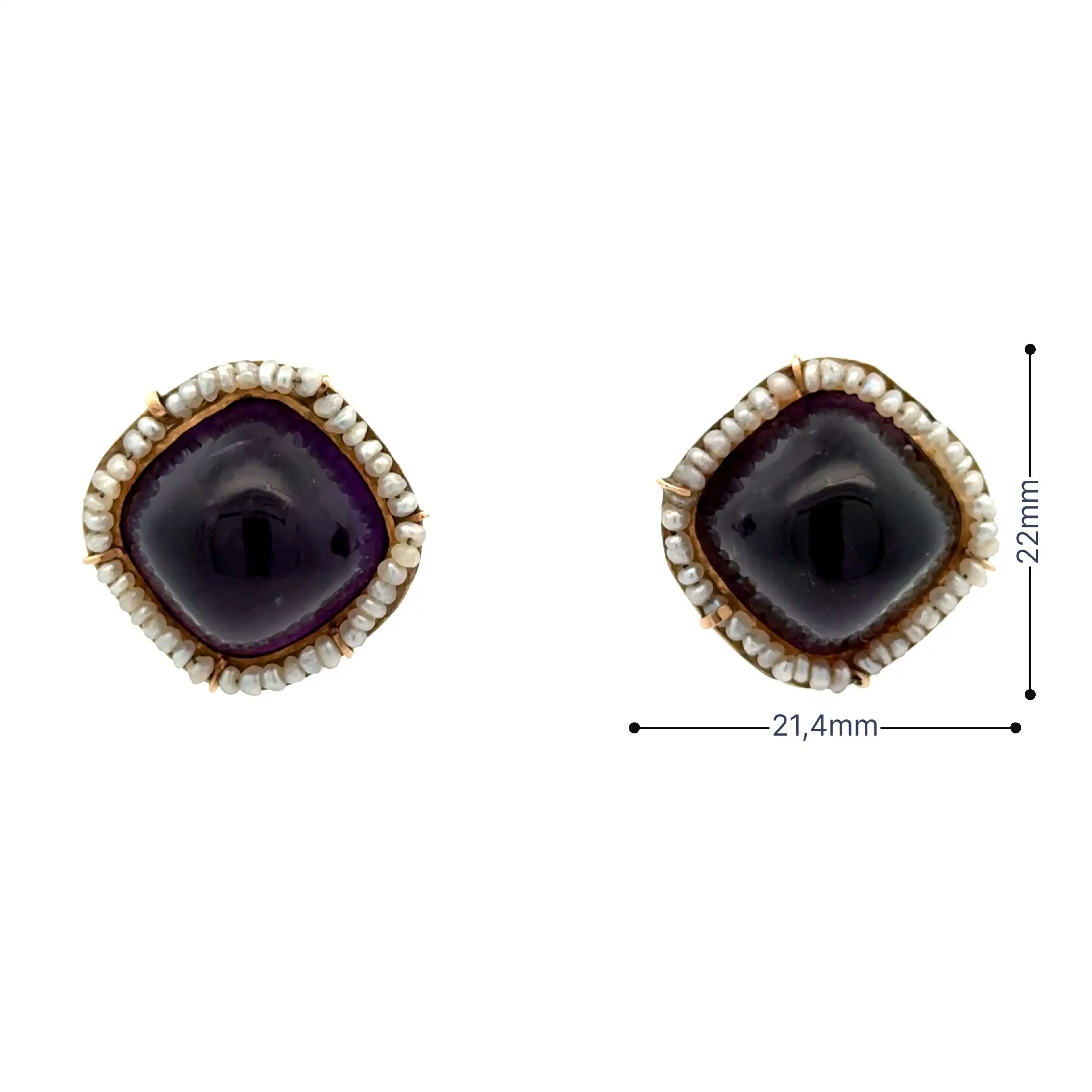 Ohrclips/ Ohrstecker mit Amethyst & Orientperlen Ohrclips/ Ohrstecker mit Amethyst & Orientperlen