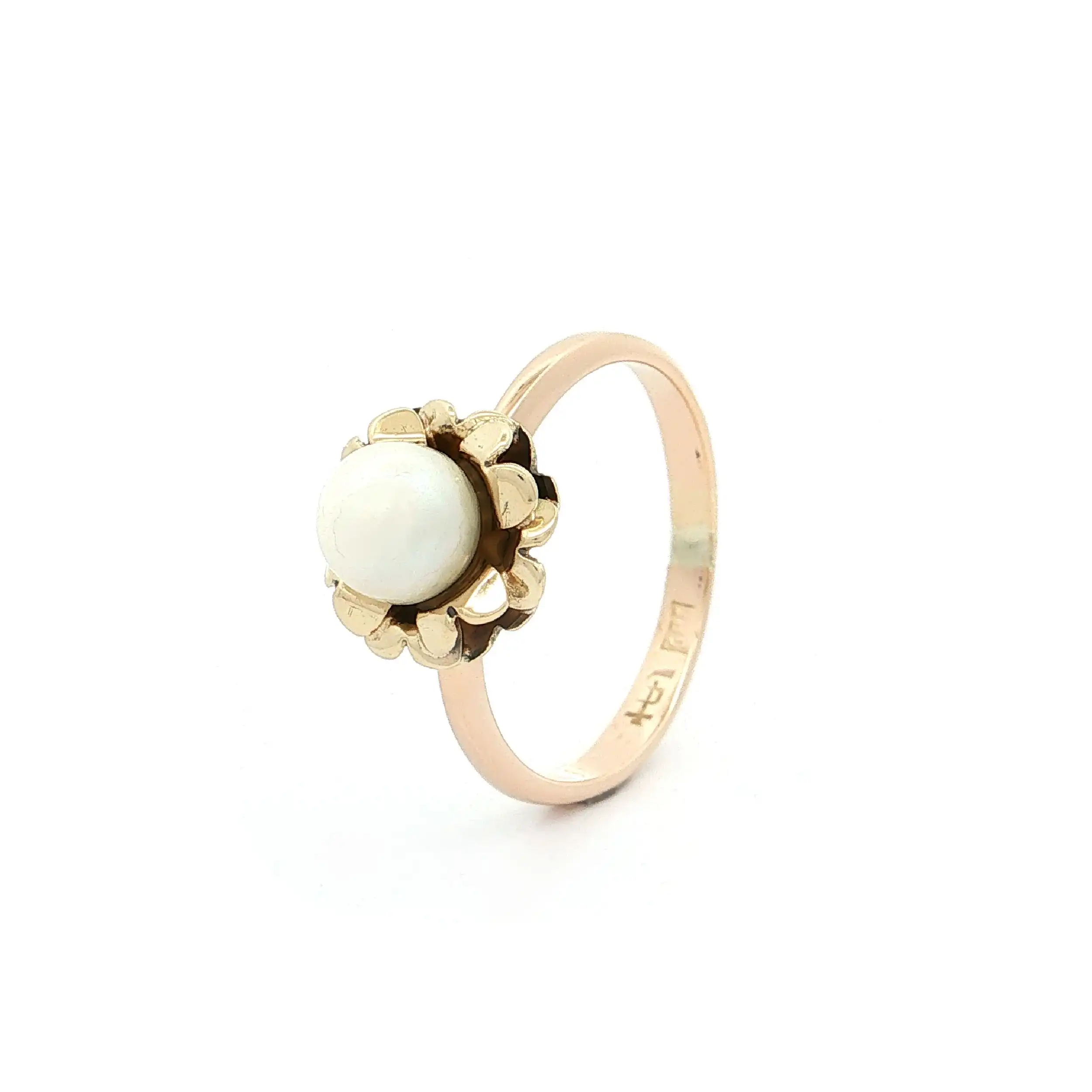 Ring Gelbgold mit Perle Ring Gelbgold mit Perle