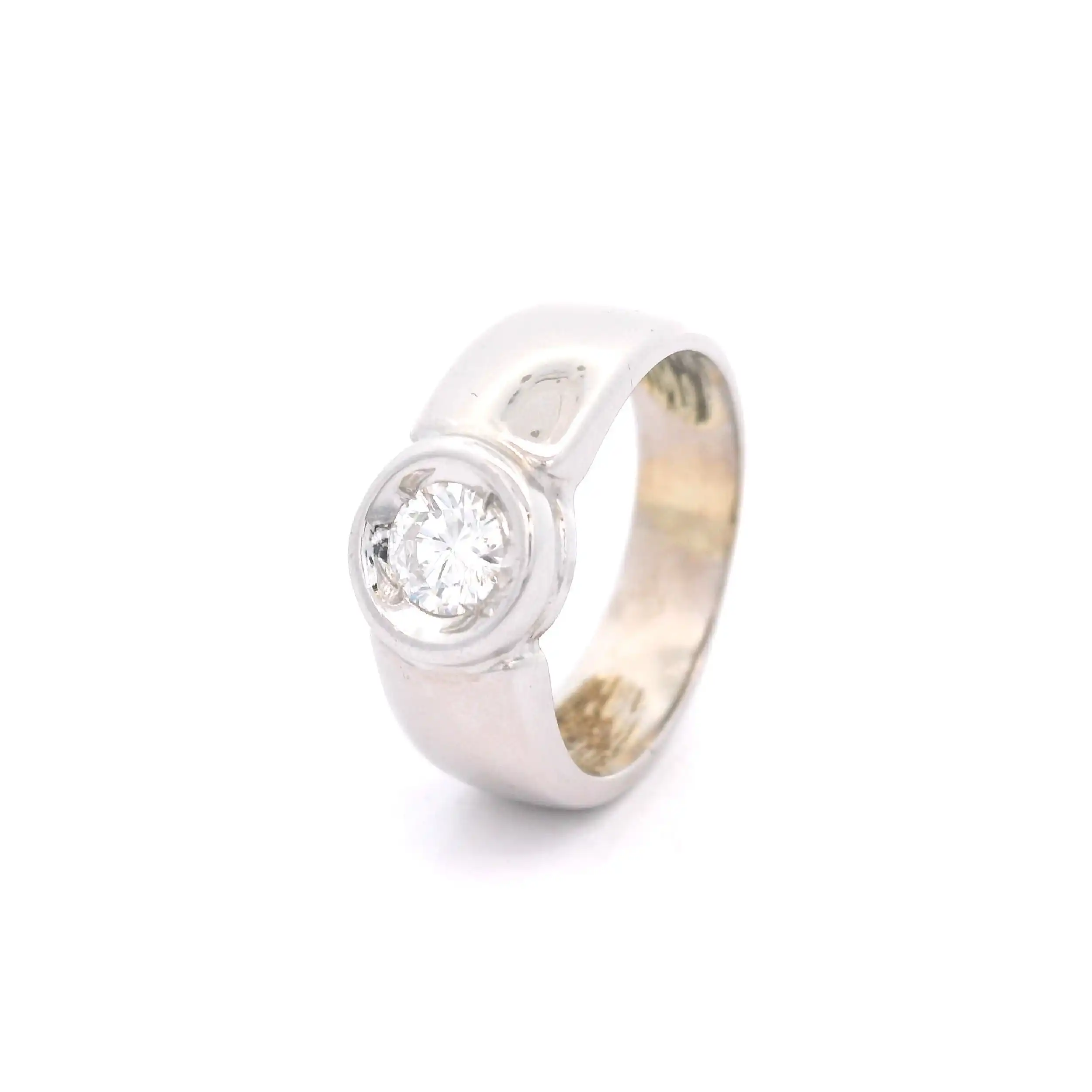Ring Weißgold mit Brillant Ring Weißgold mit Brillant